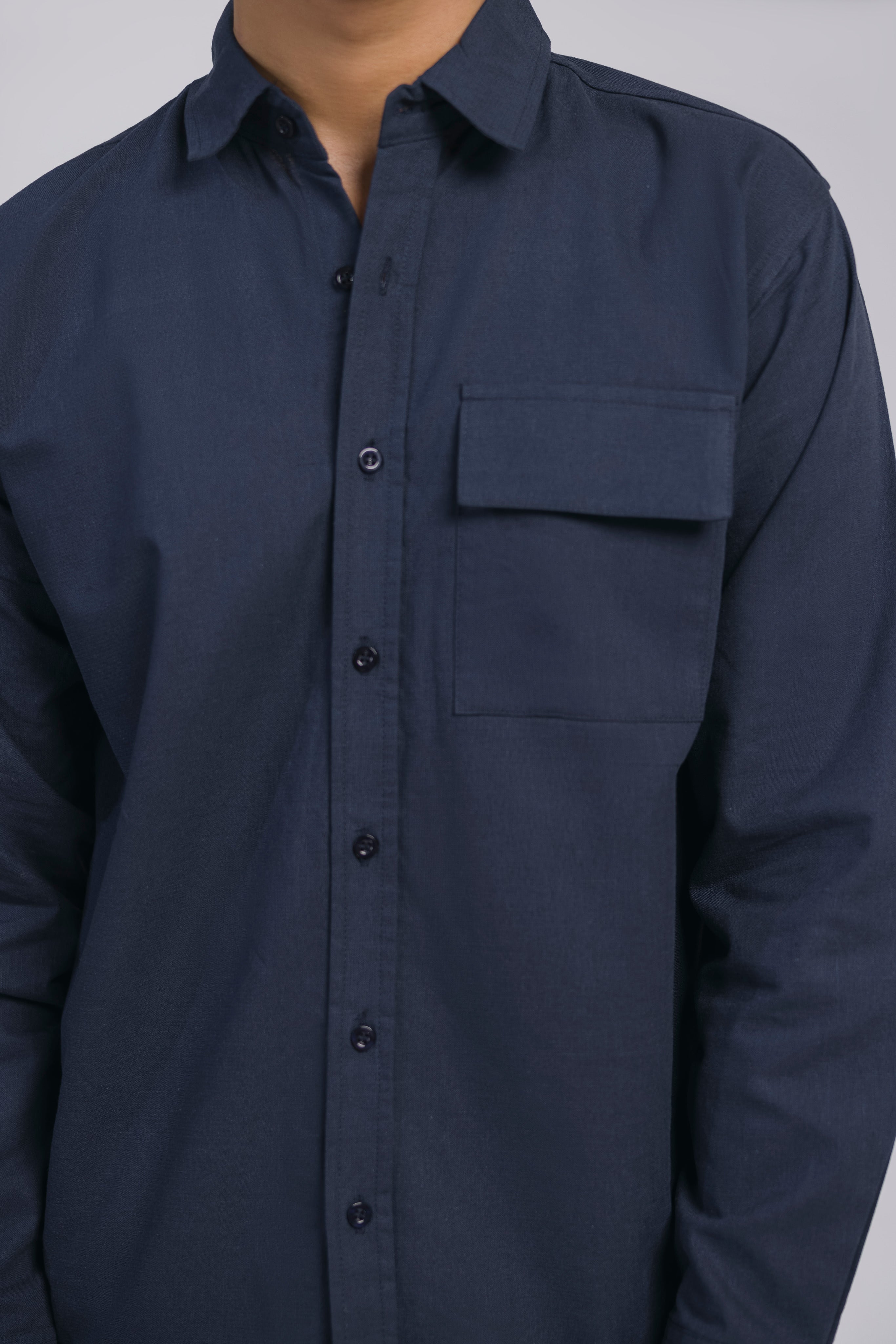 Navy Casual Shirt Men