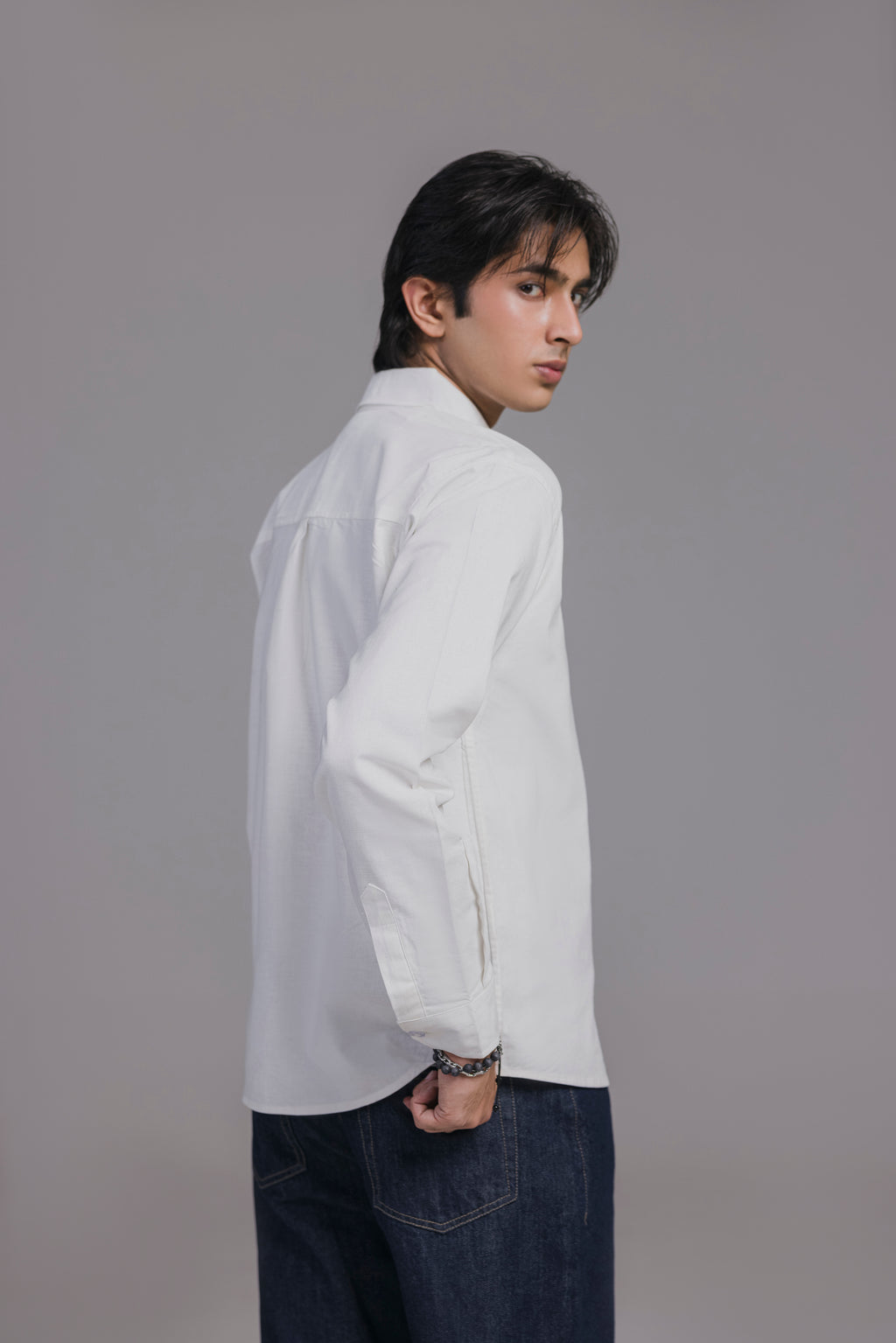 White Casual Shirt Men