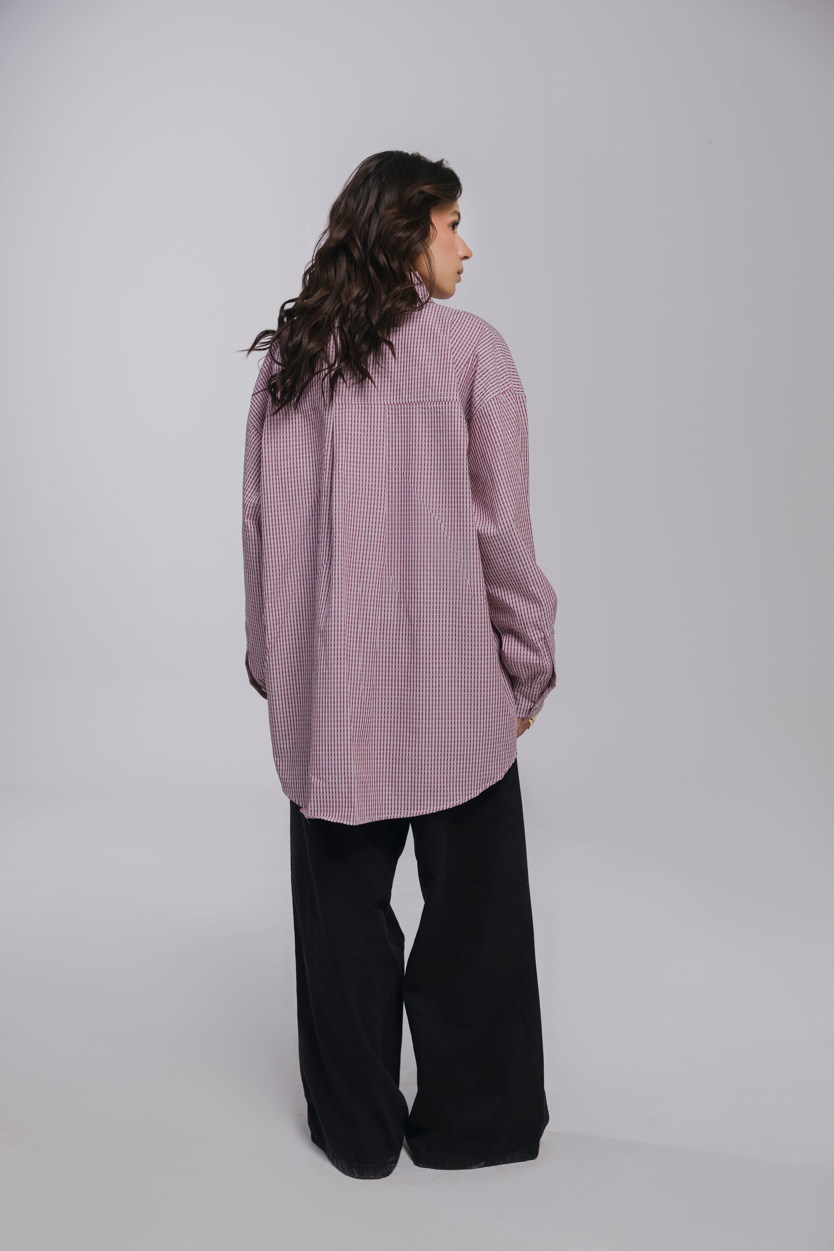 Burgundy Checkered Shirt