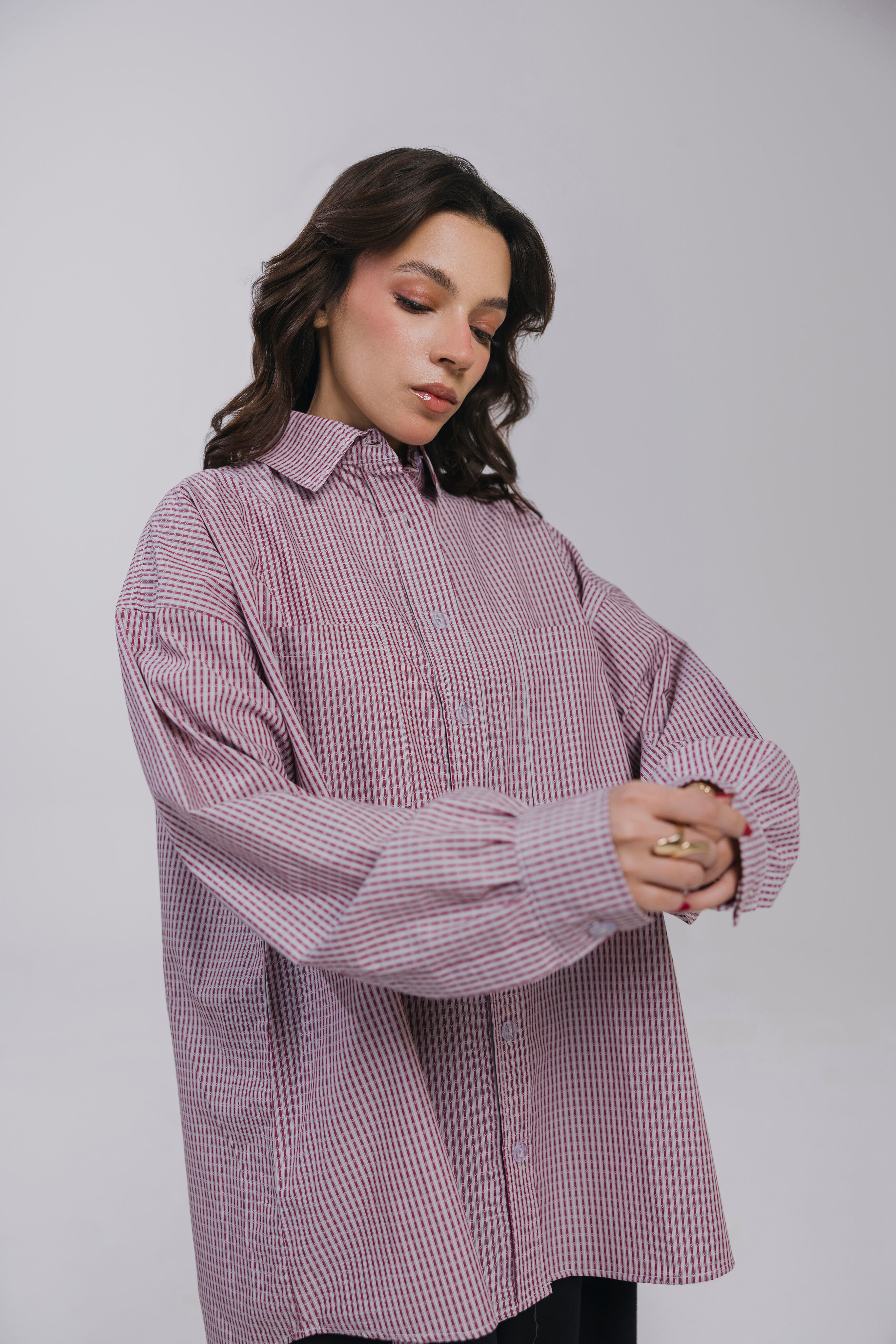 Burgundy Checkered Shirt