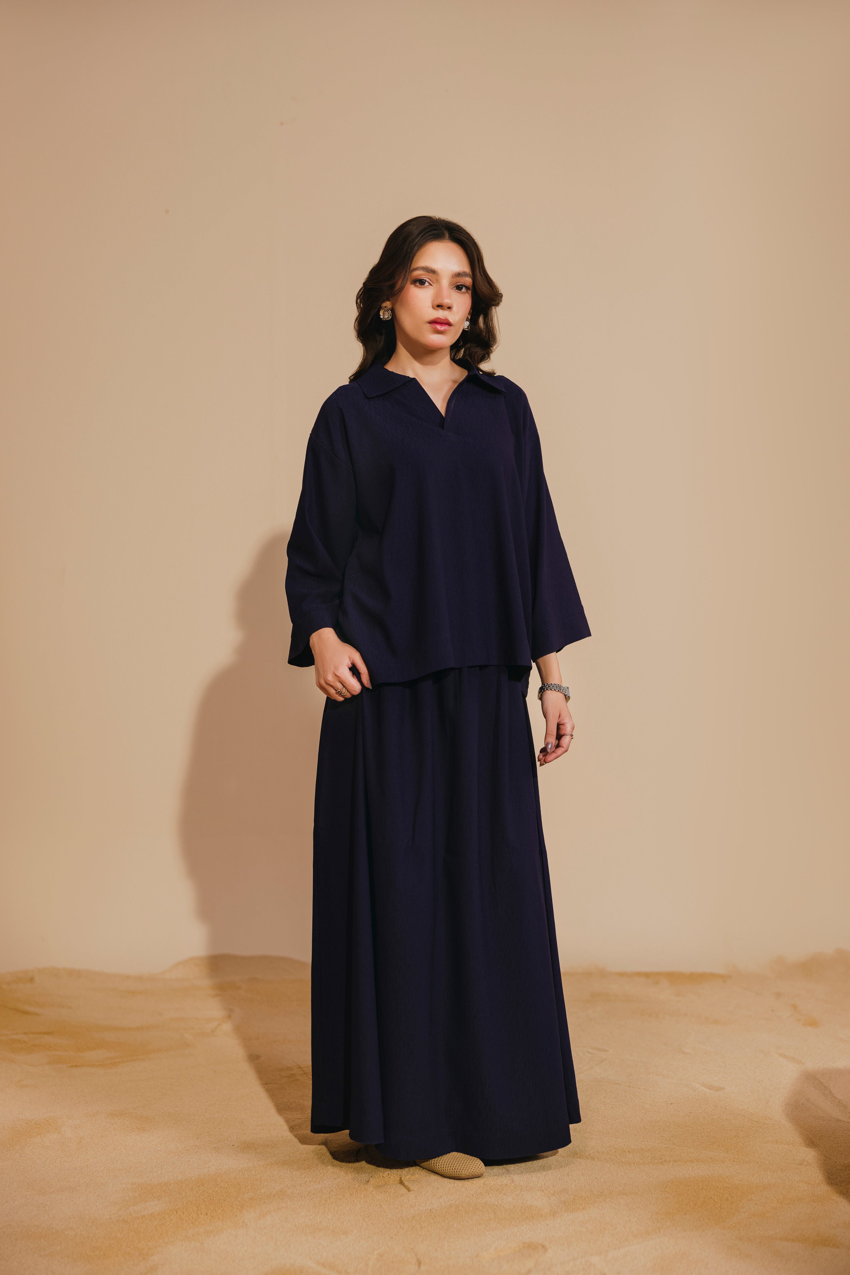 Navy Blue Skirt Coord