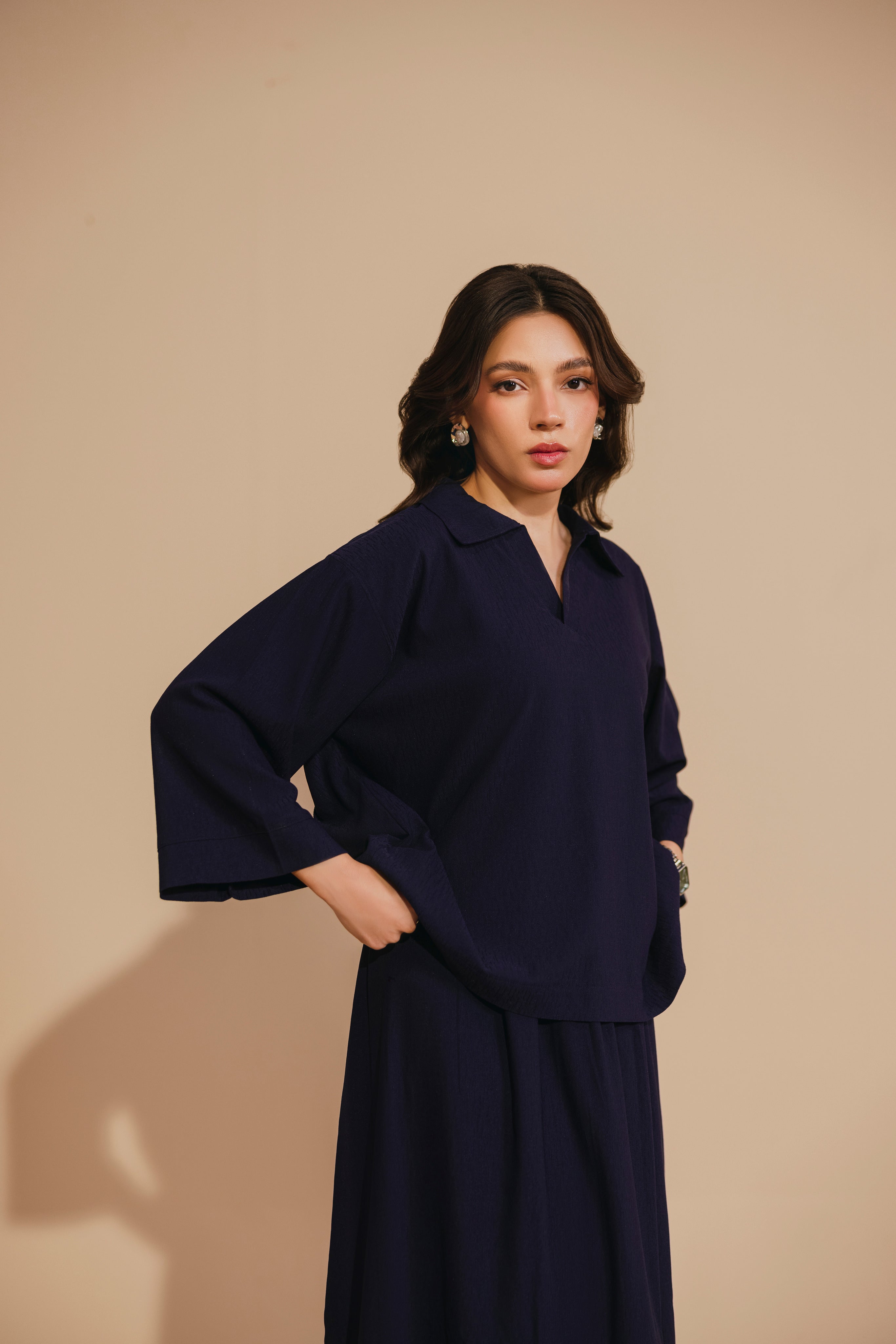 Navy Blue Skirt Coord