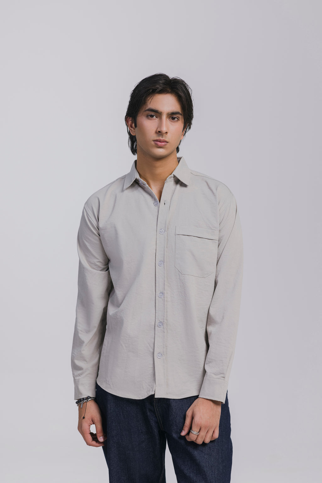 Ash White Casual Shirt Men