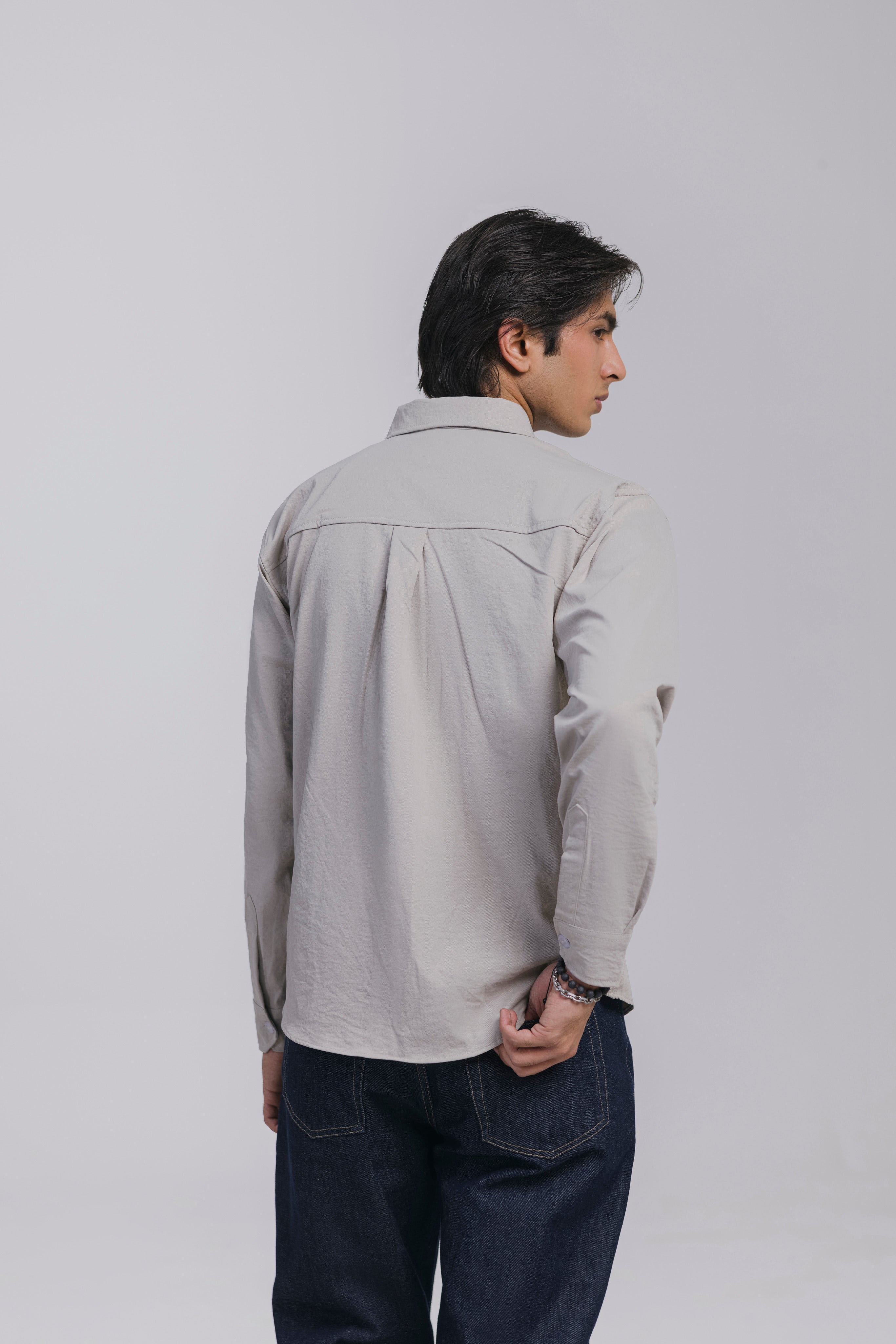 Ash White Casual Shirt Men