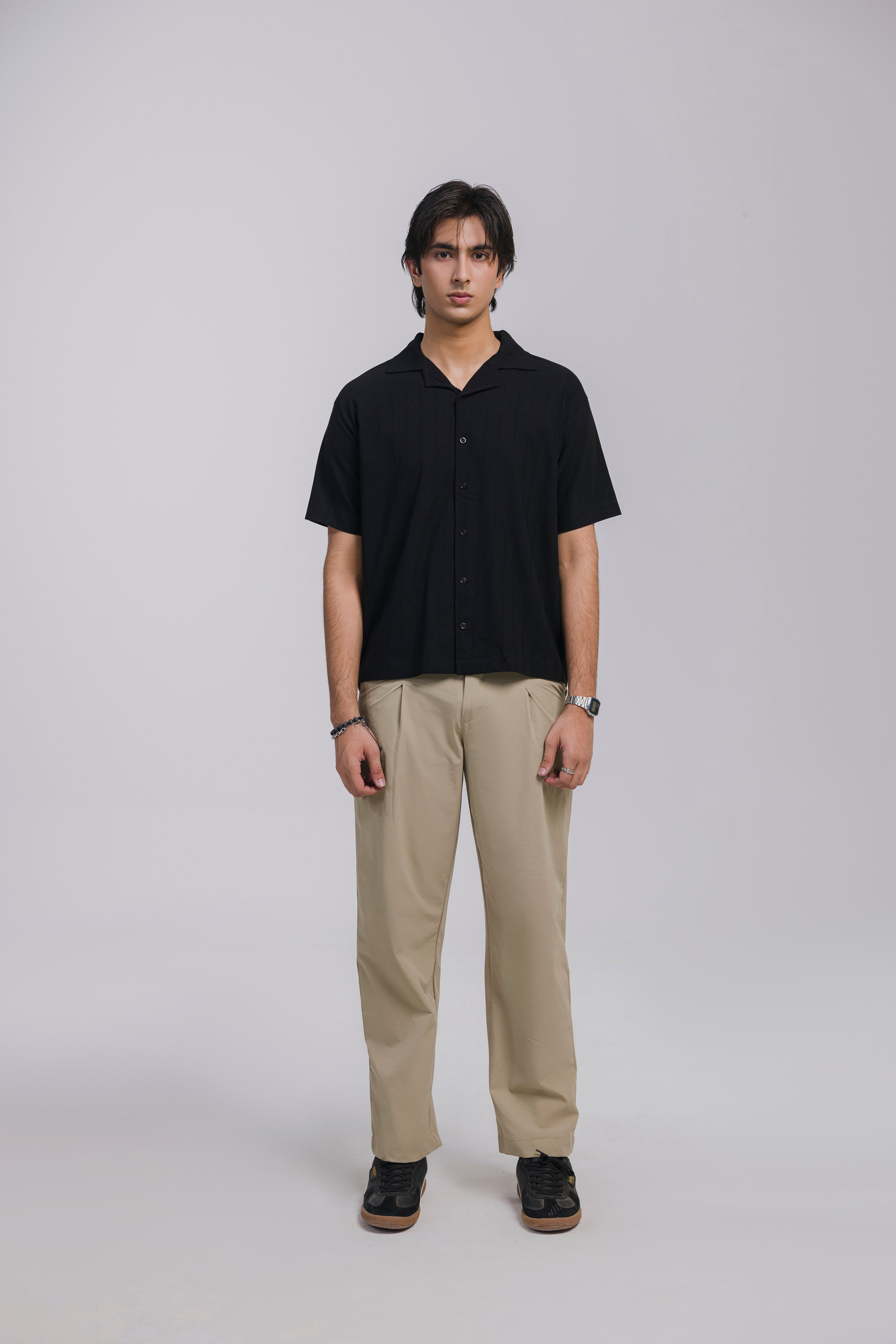 Black Button Down Men