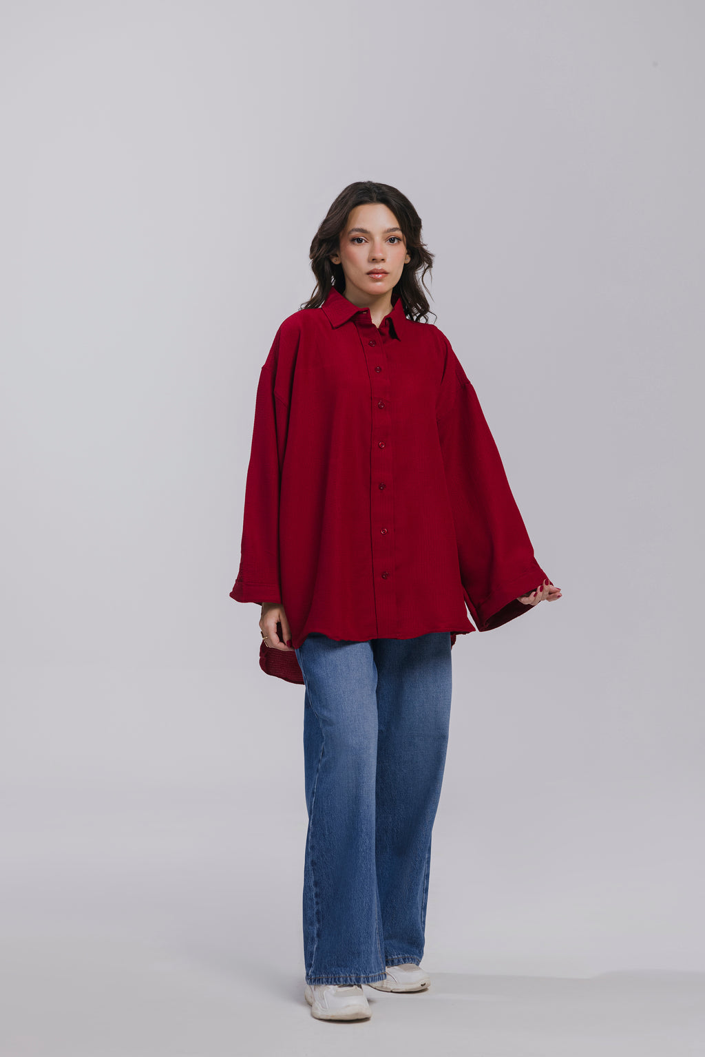 Red Oversized Shirt