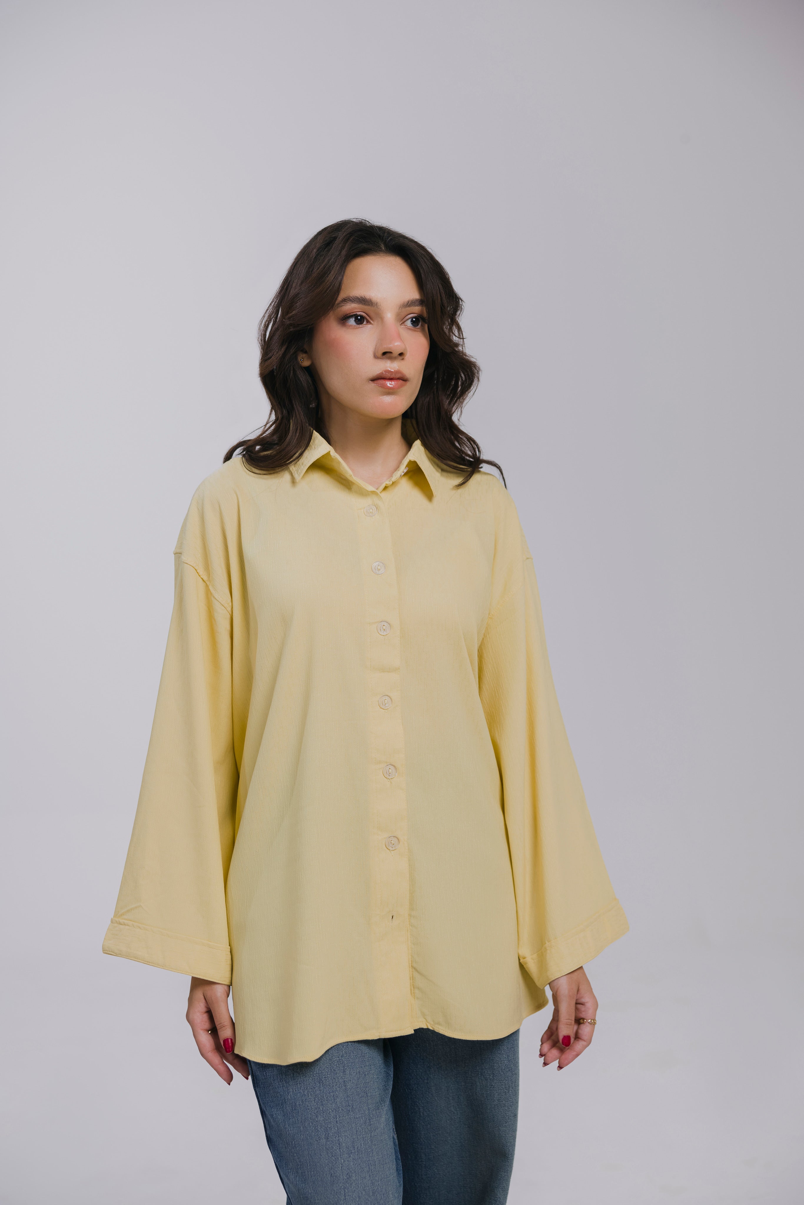 Butter Yellow oversized shirt