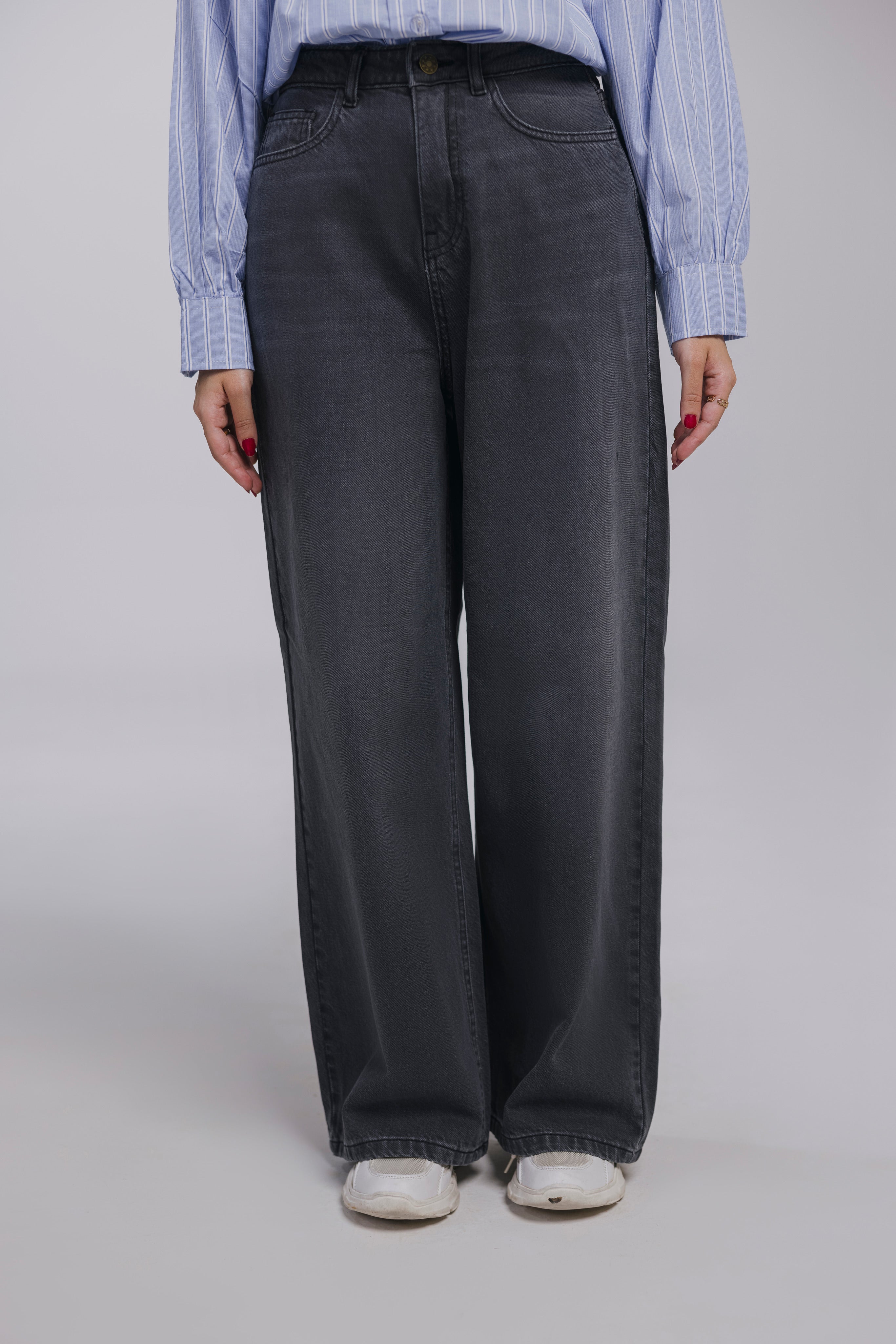 Midnight Grey wide leg JEANS