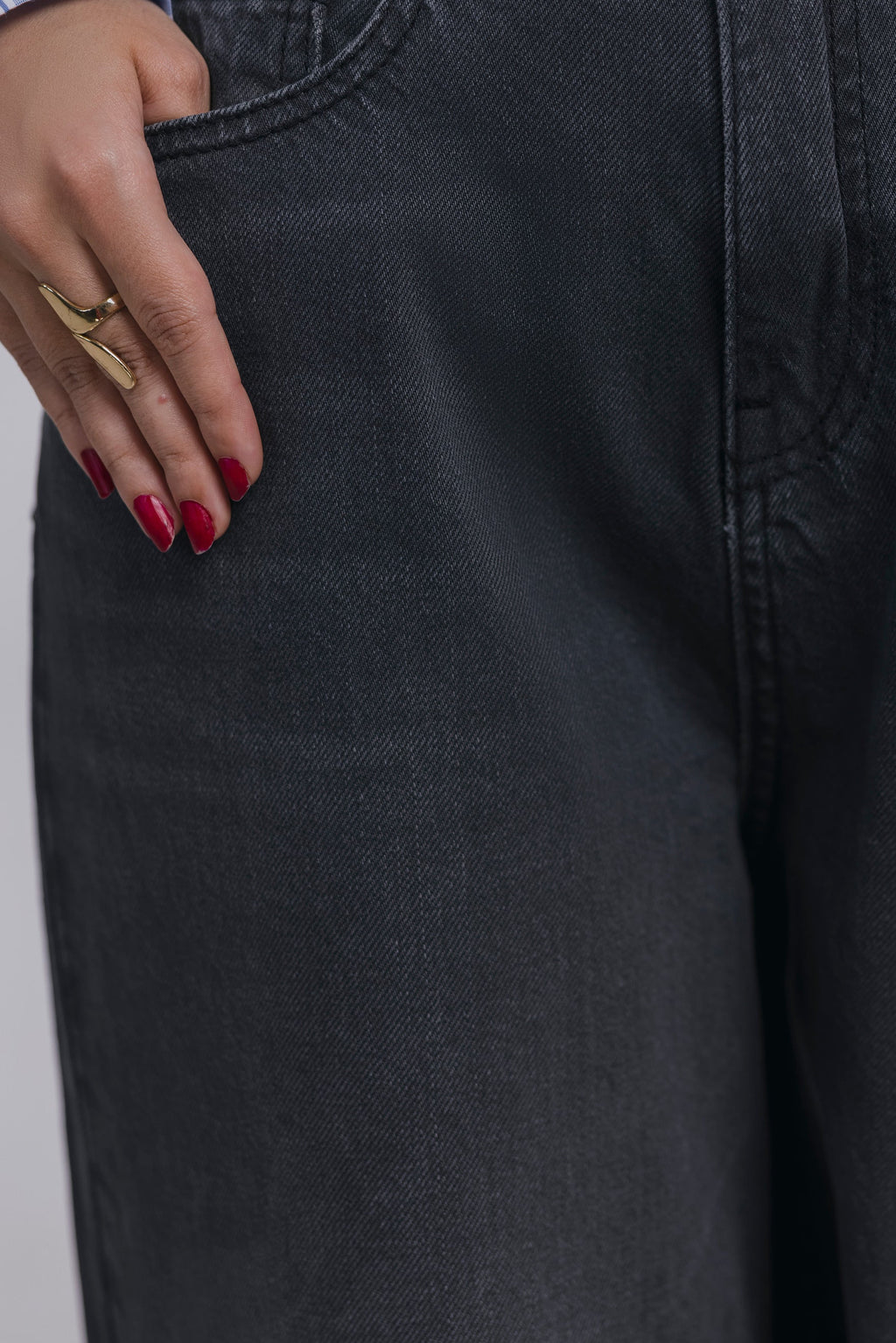 Midnight Grey Wide Leg Jeans