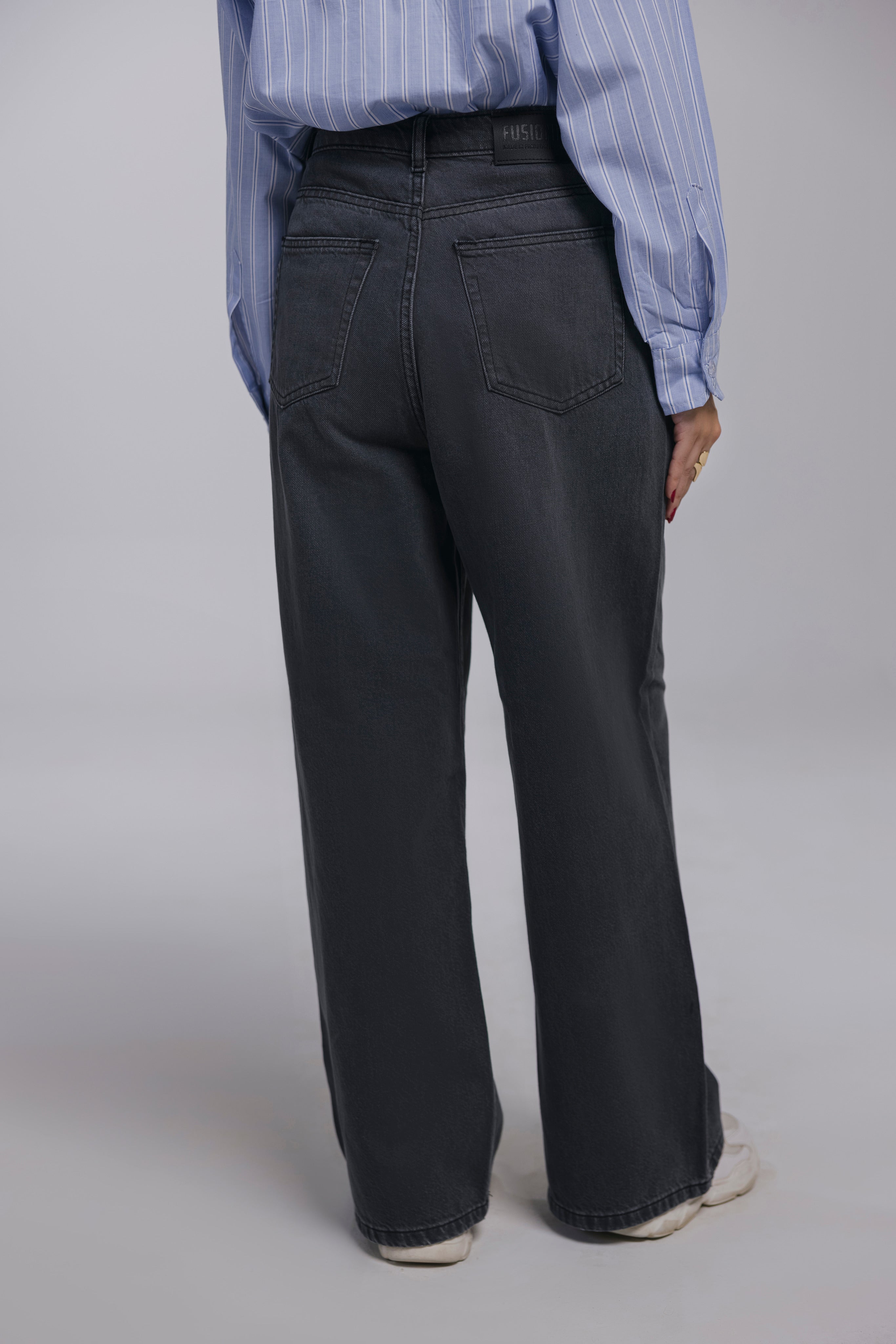 Midnight Grey wide leg JEANS