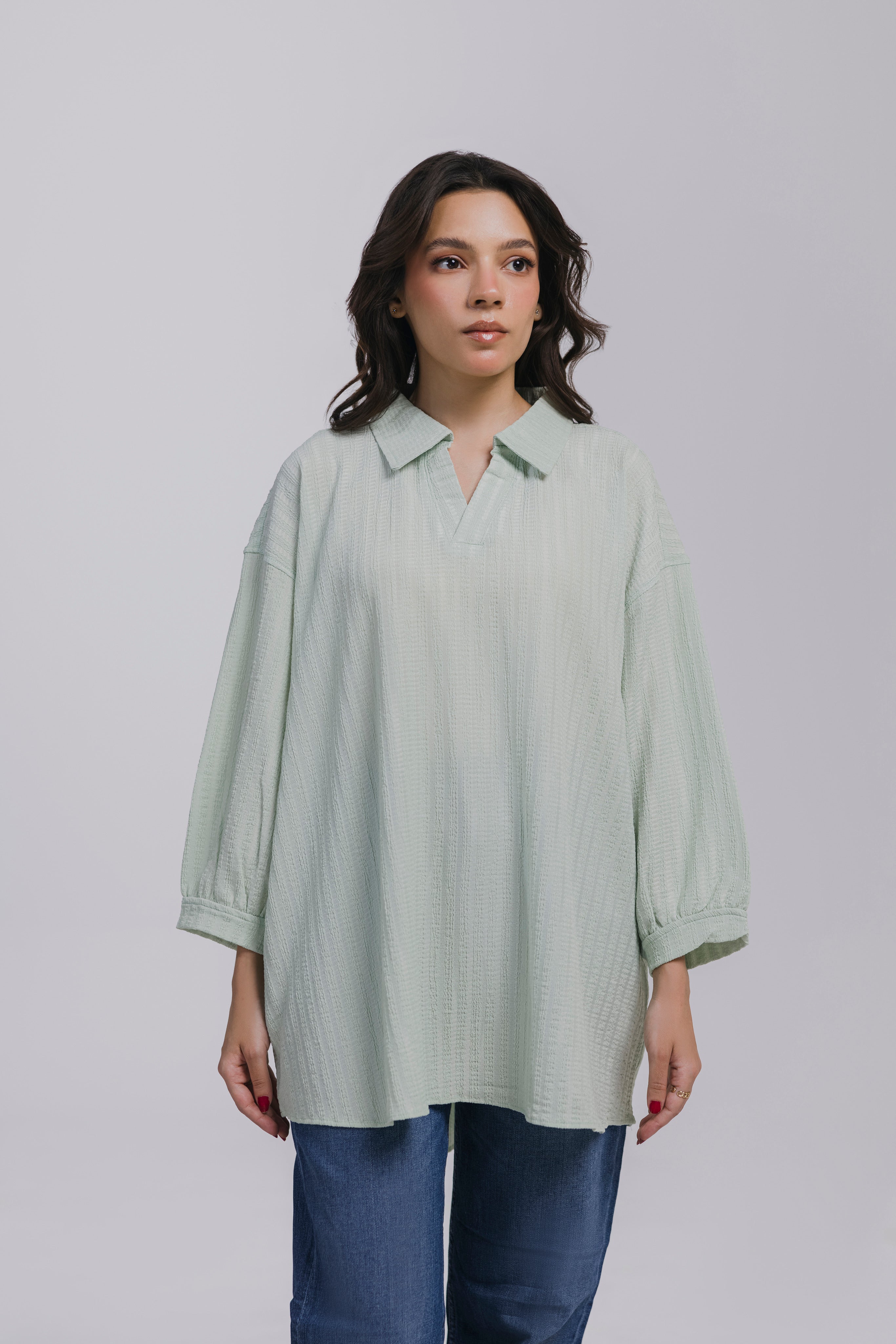 Mint Green Oversized Top