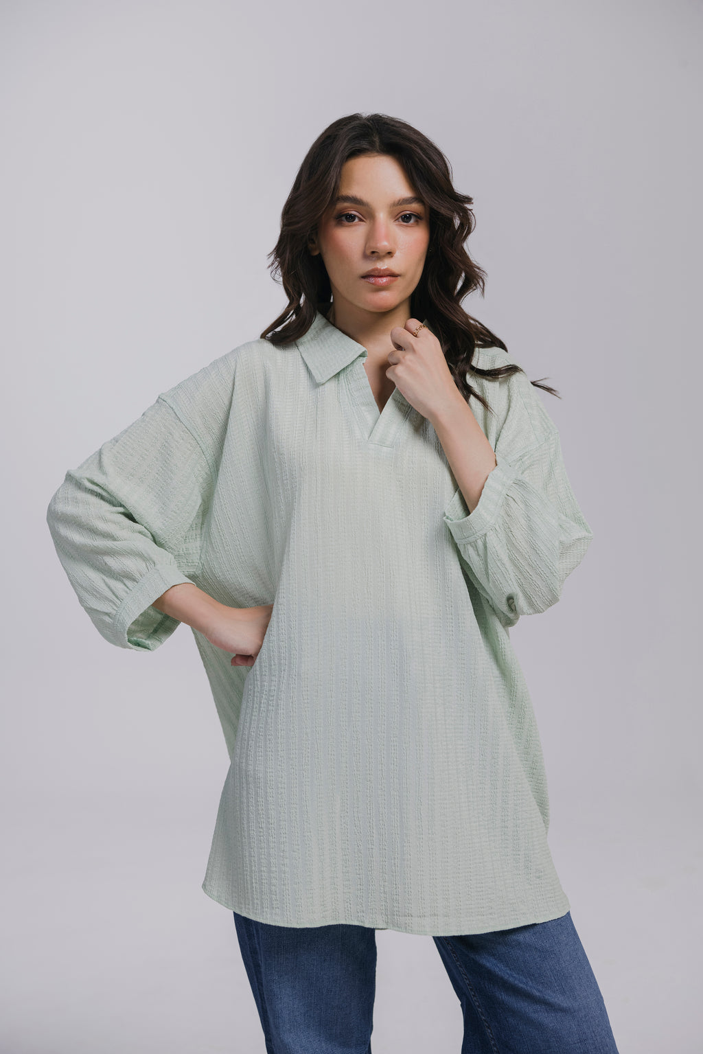 Mint Green Oversized Top