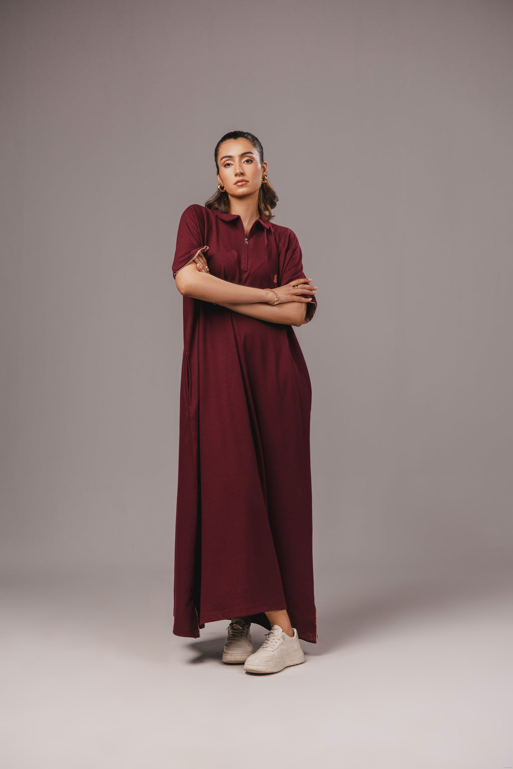 Maroon Polo Dress
