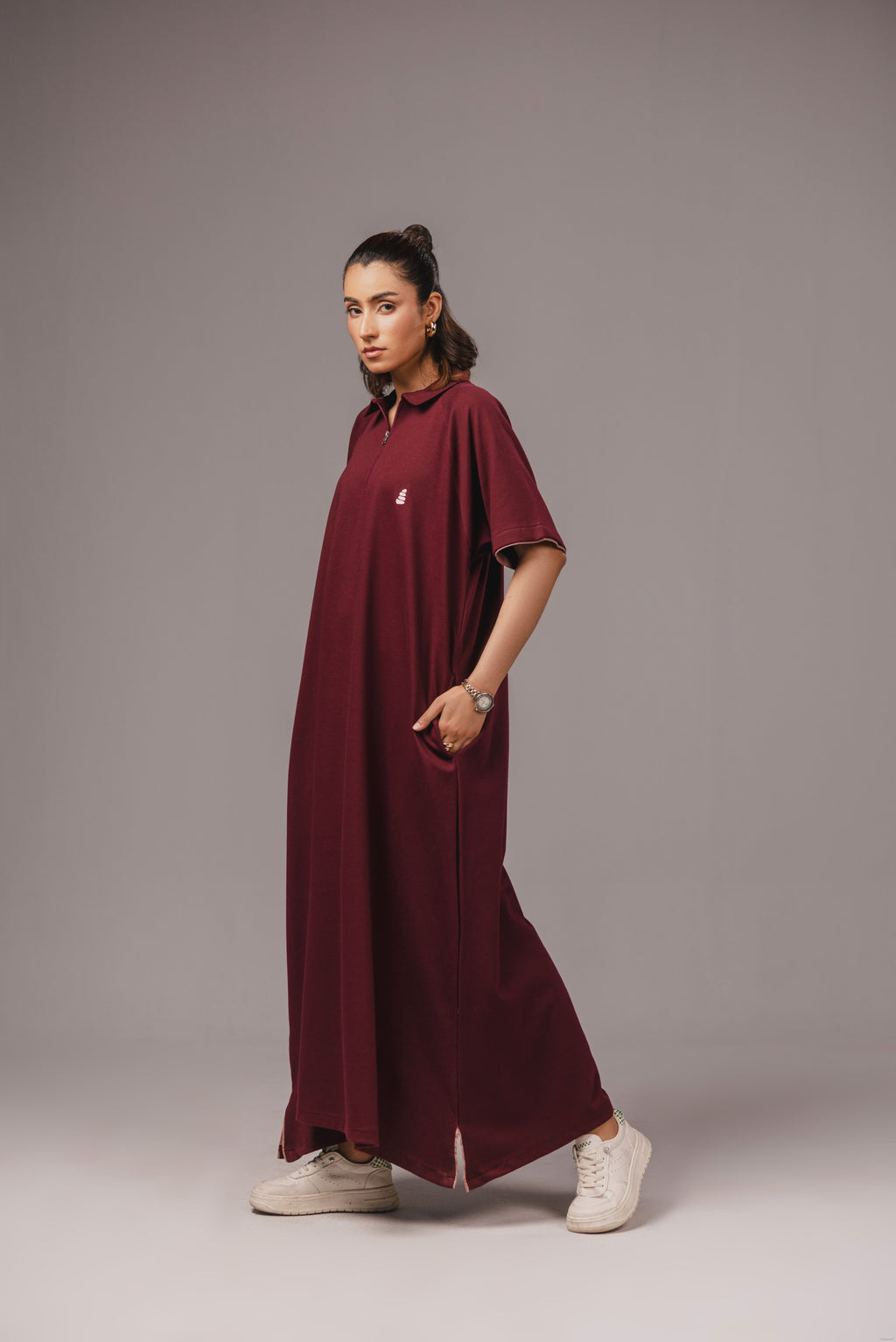 Maroon Polo Dress