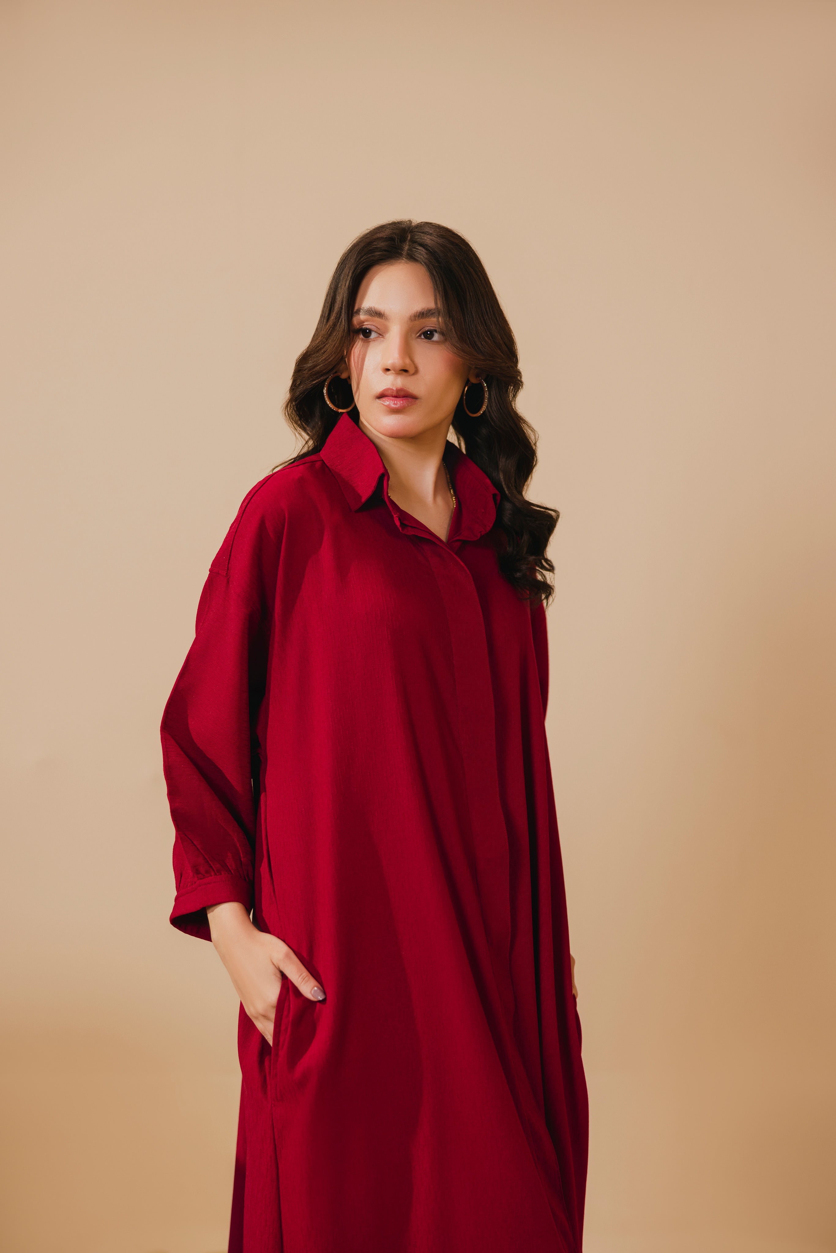 Red Button Down Dress