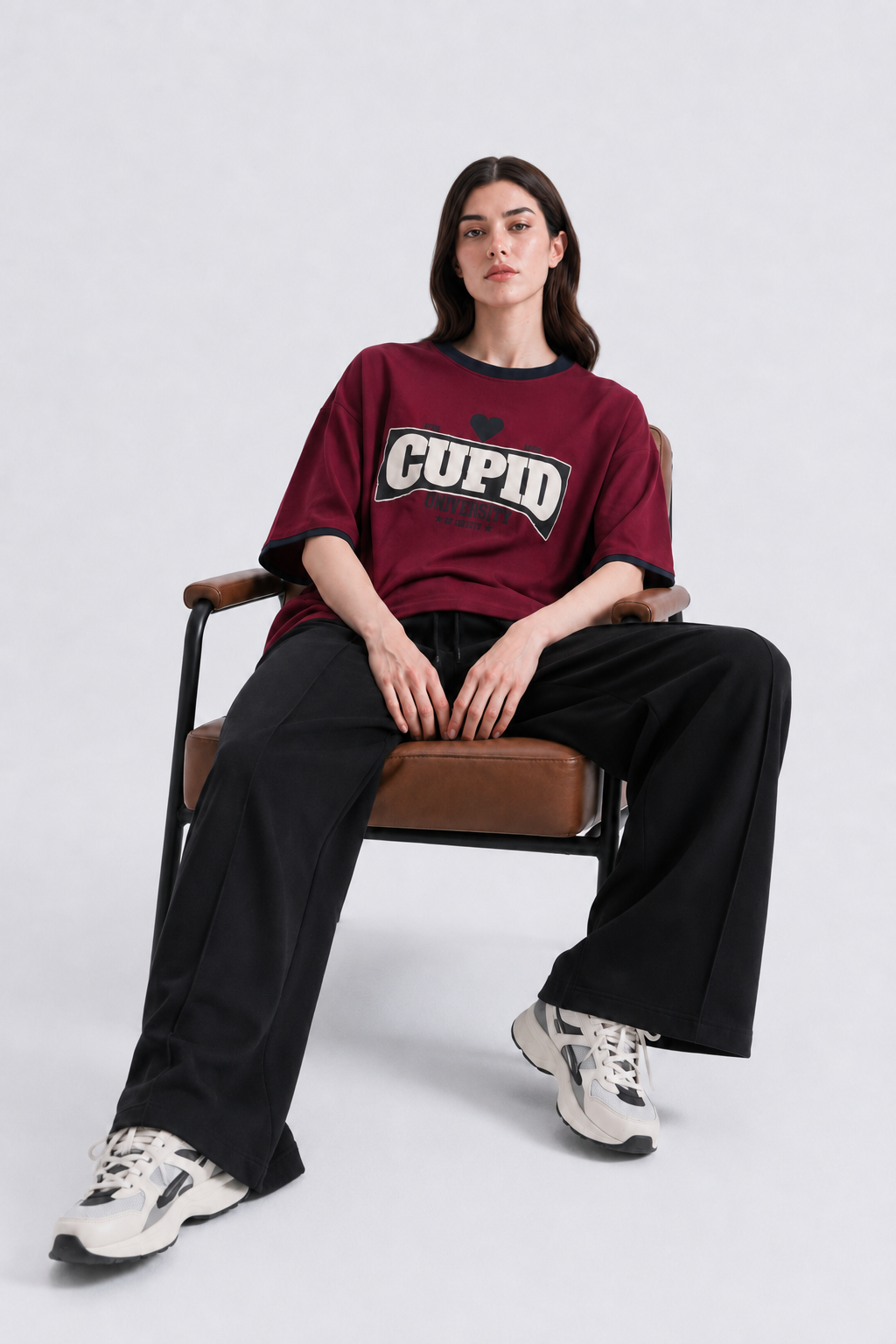 Burgundy Oversized Tee
