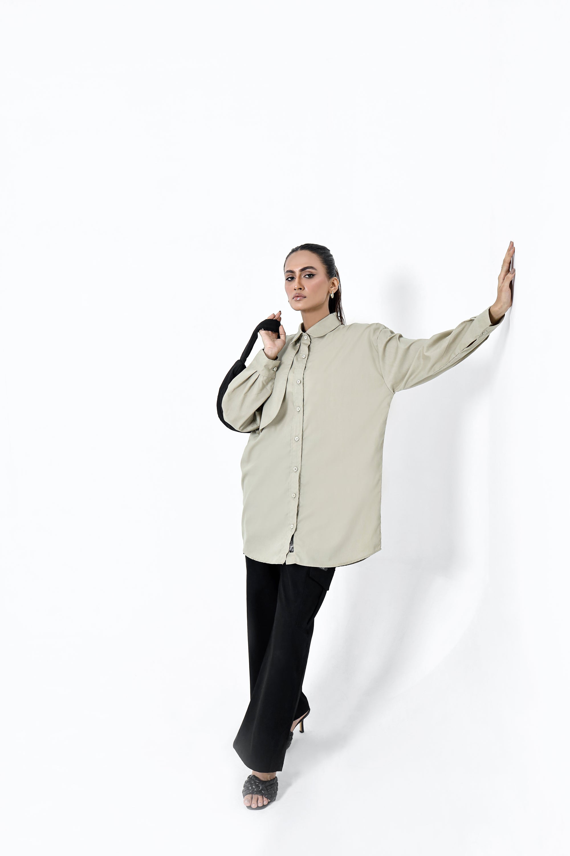 Khaki Beige Button Down