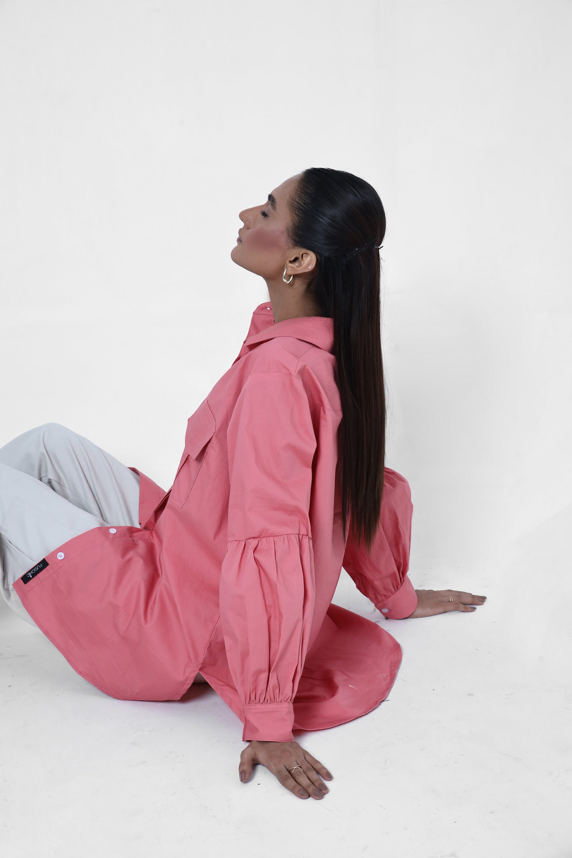 Peach Pink Button Down