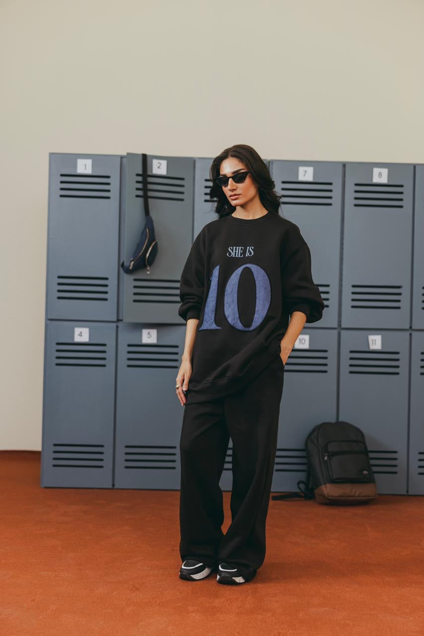 Black Denim Coord Set