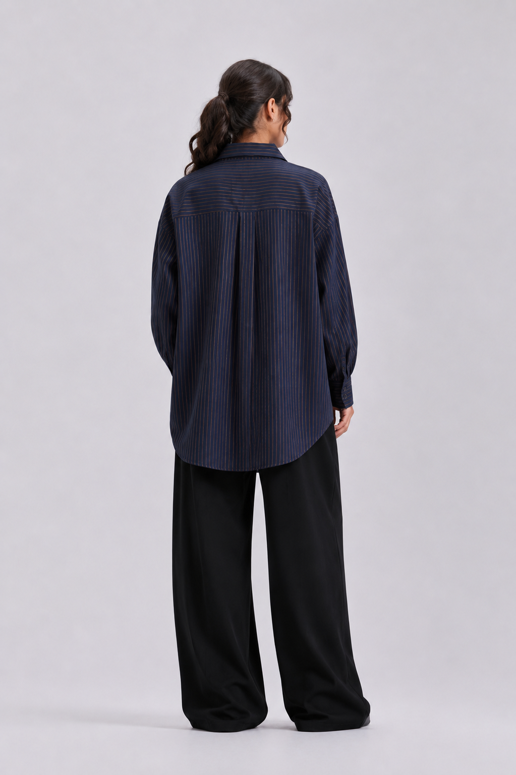 Golden Navy Stripe Shirt