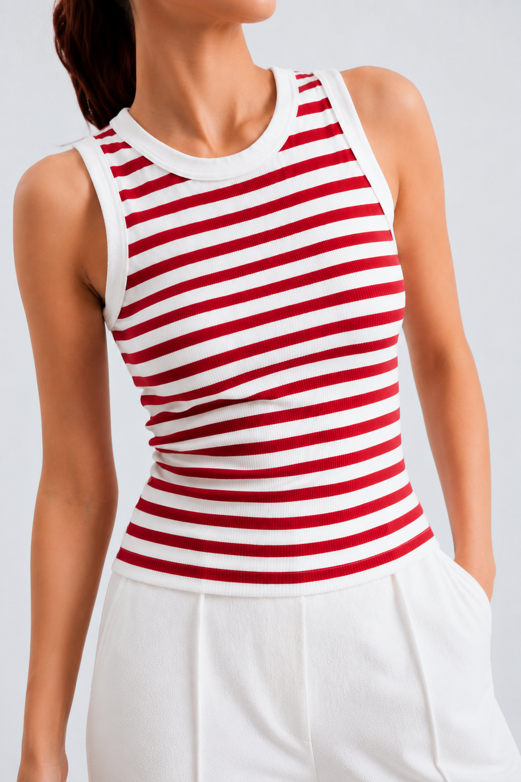 Red Striped Tank Top
