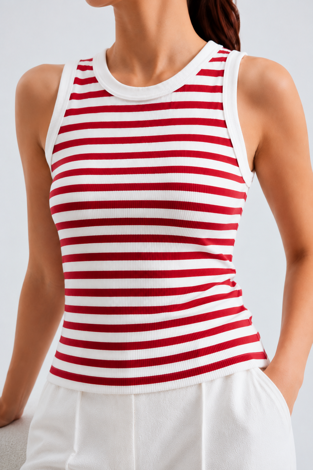 Red Striped Tank Top