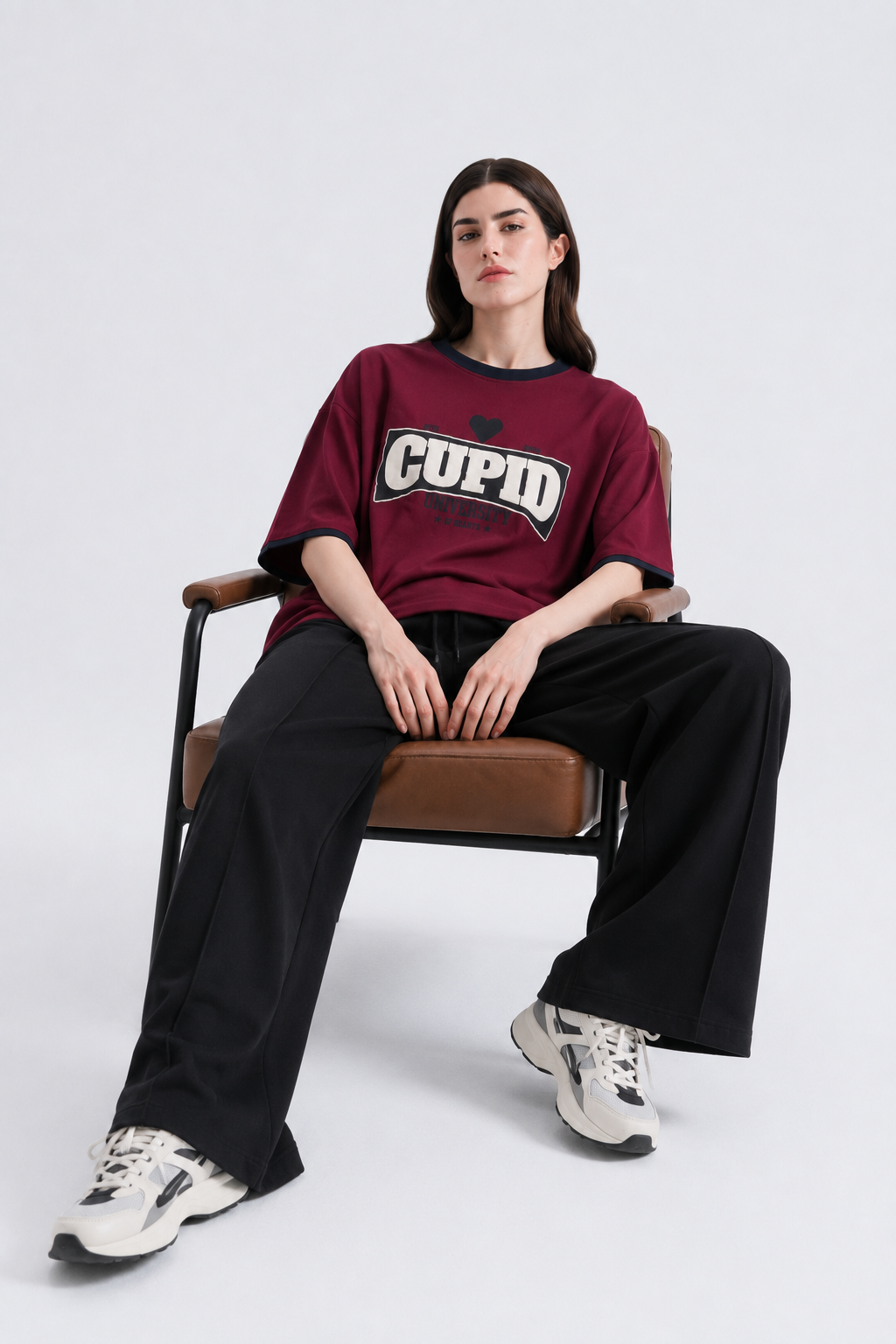 Burgundy Oversized Tee