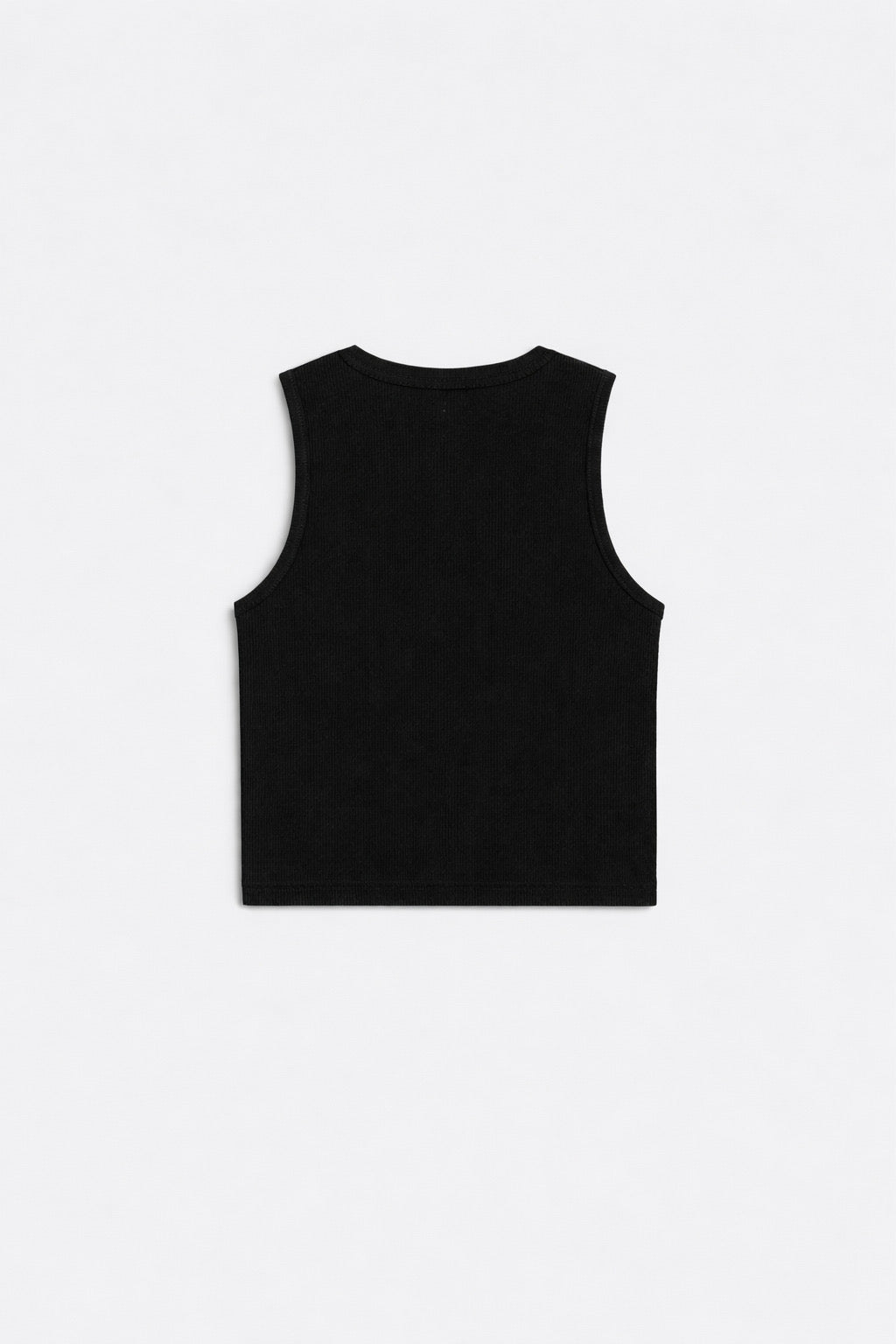 Black Ribbed Tank Top