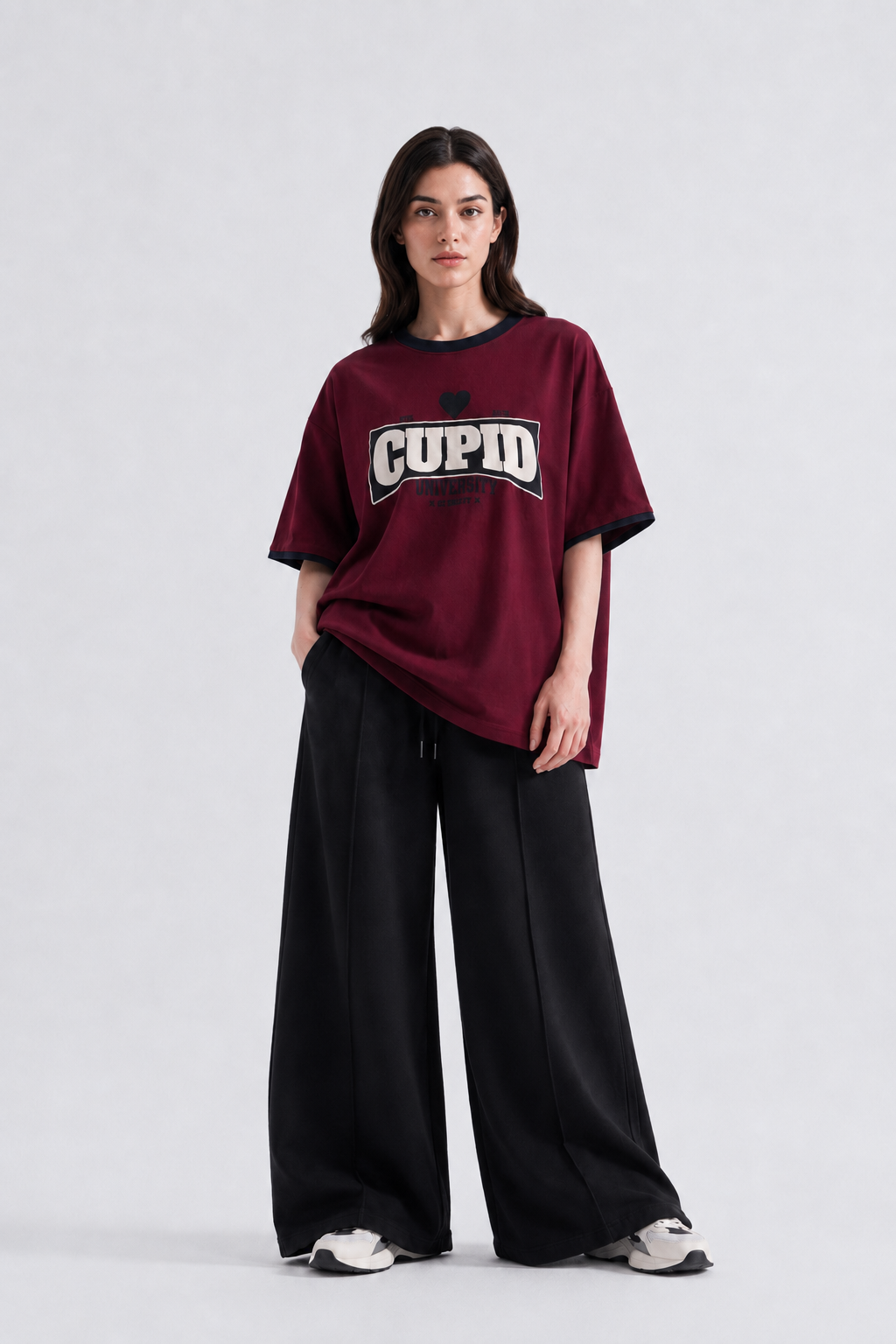 Burgundy Oversized Tee