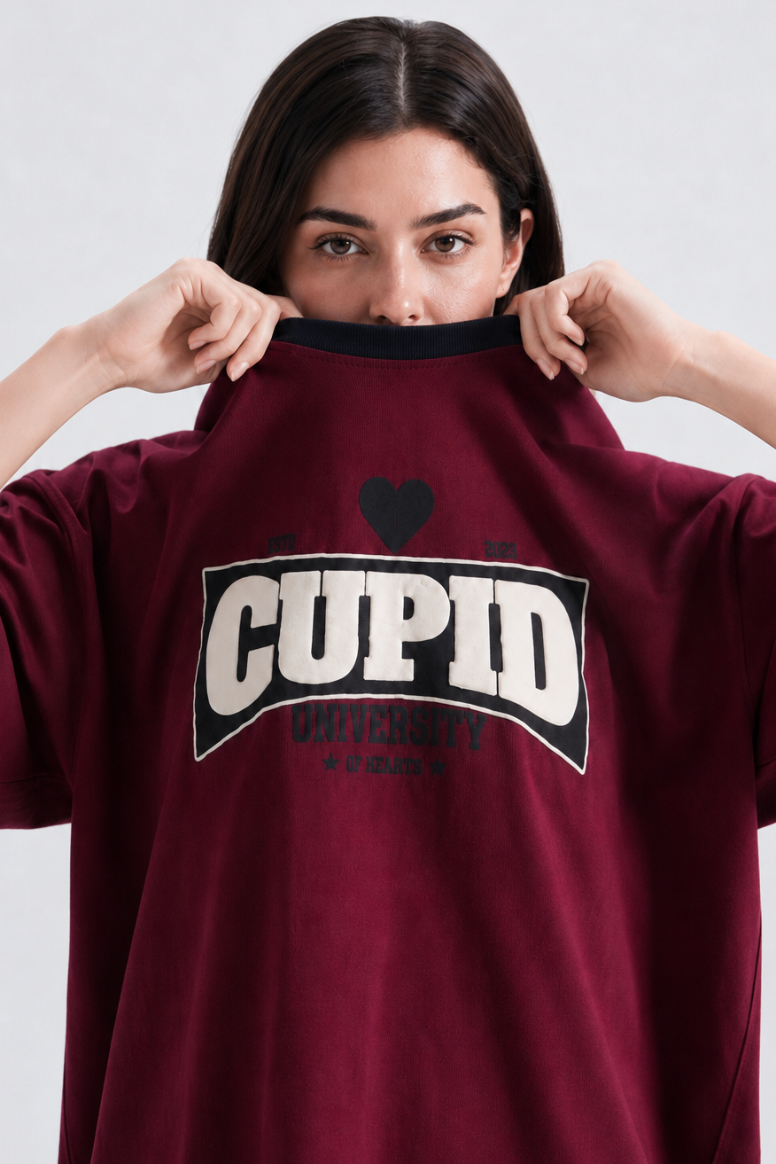 Burgundy Oversized Tee