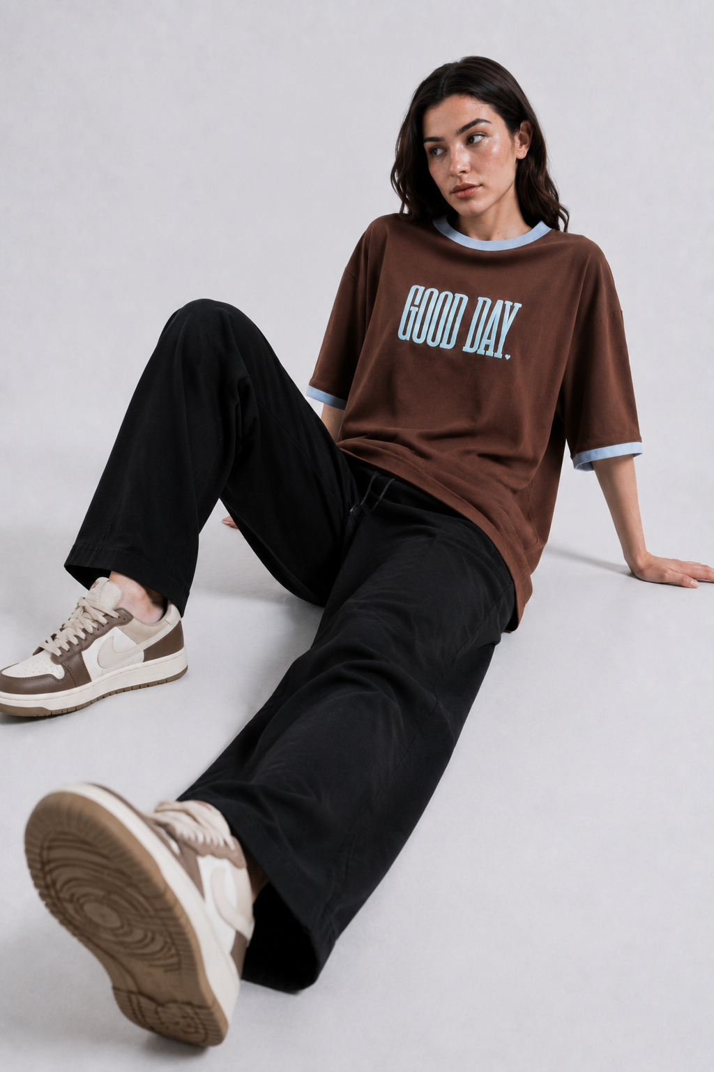 Brown Printed Tee