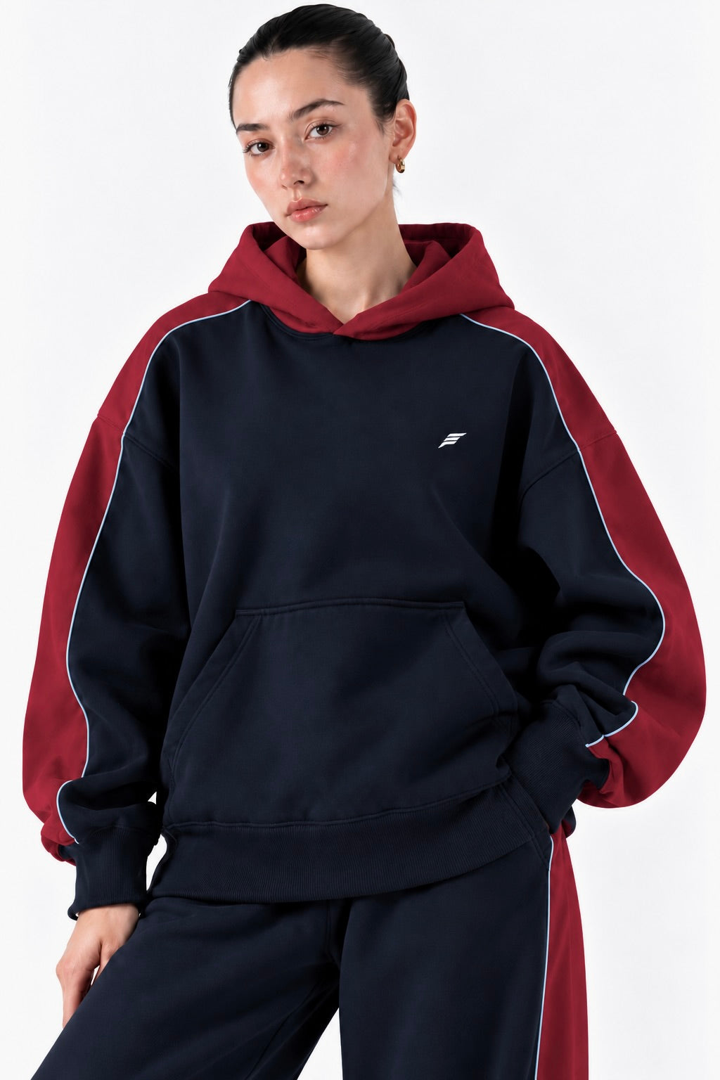 Navy Burgundy Coordset