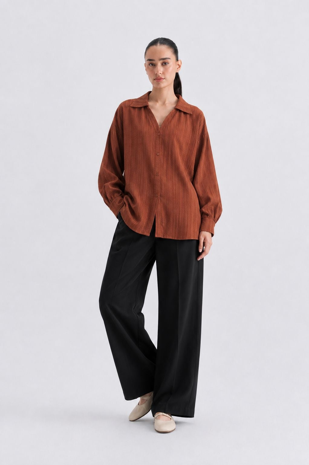 Rust Brown Camp Shirt