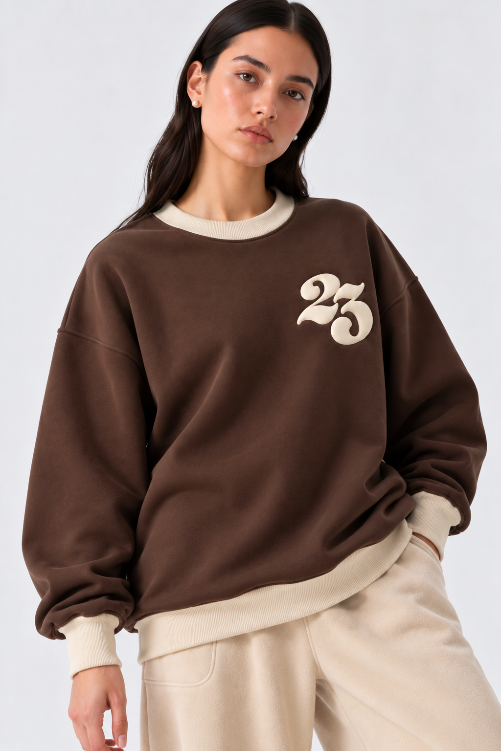 Brown Oversized Sweatshirt