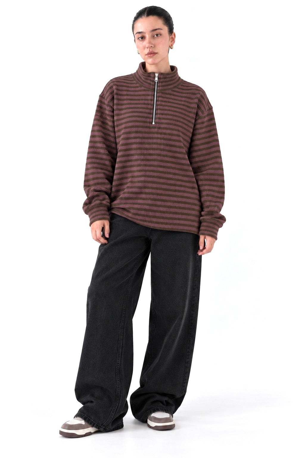 Mauve Brown Oversized Top