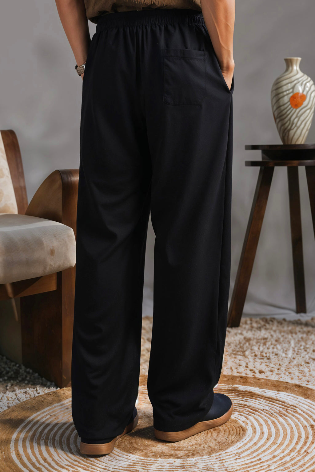 Black Relaxed Trouser Men