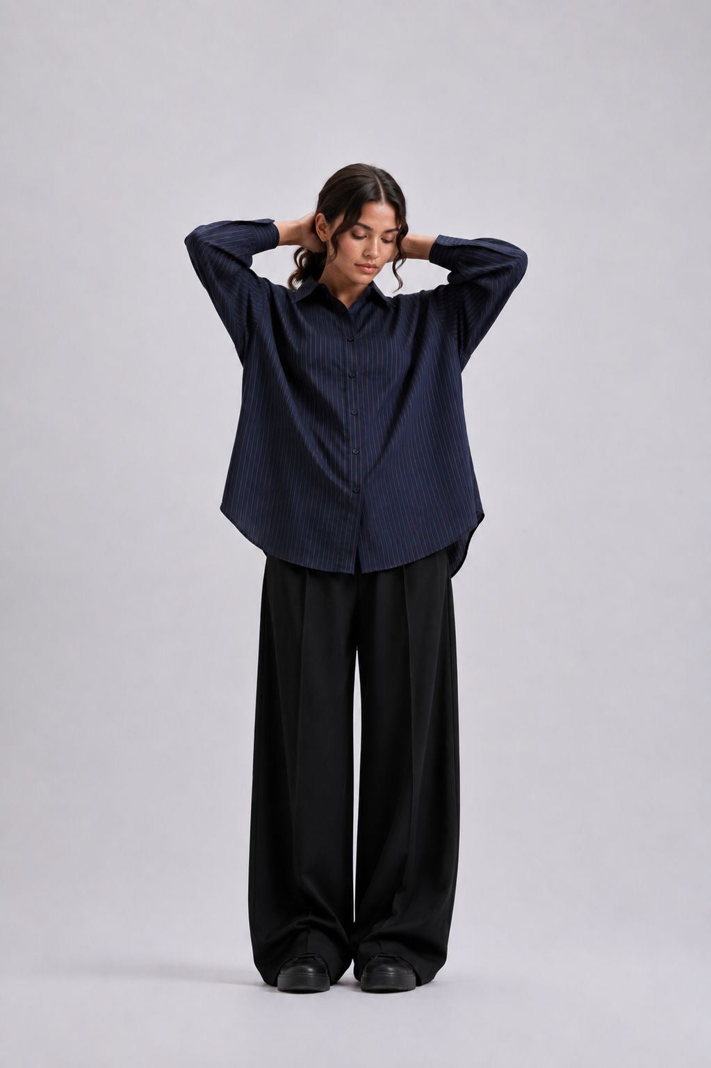 Golden Navy Stripe Shirt