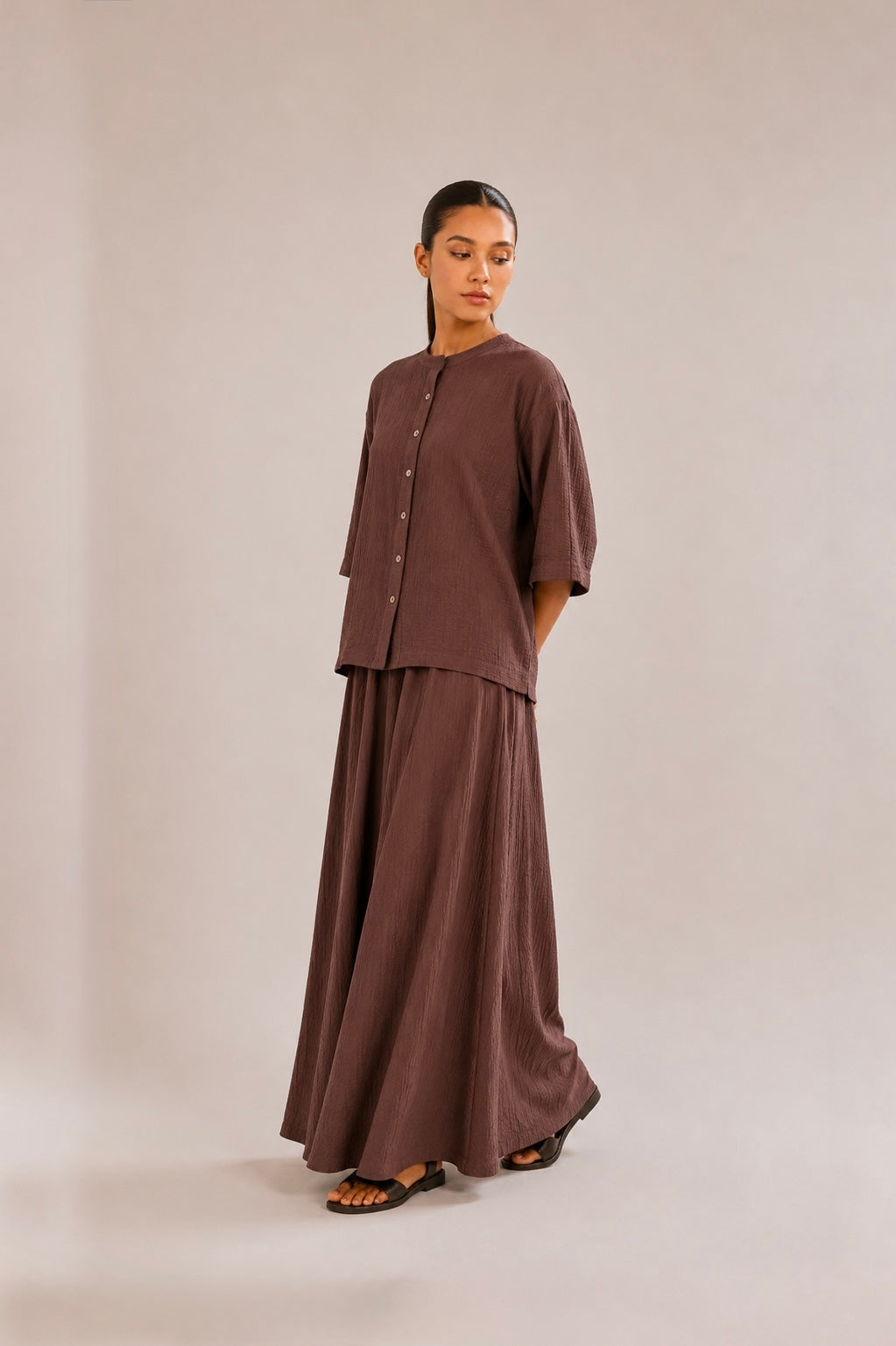 Brown Skirt Coord