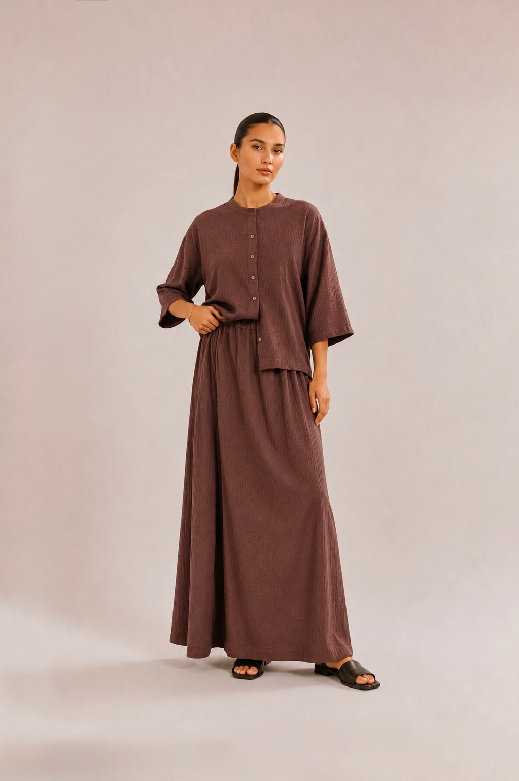 Brown Skirt Coord