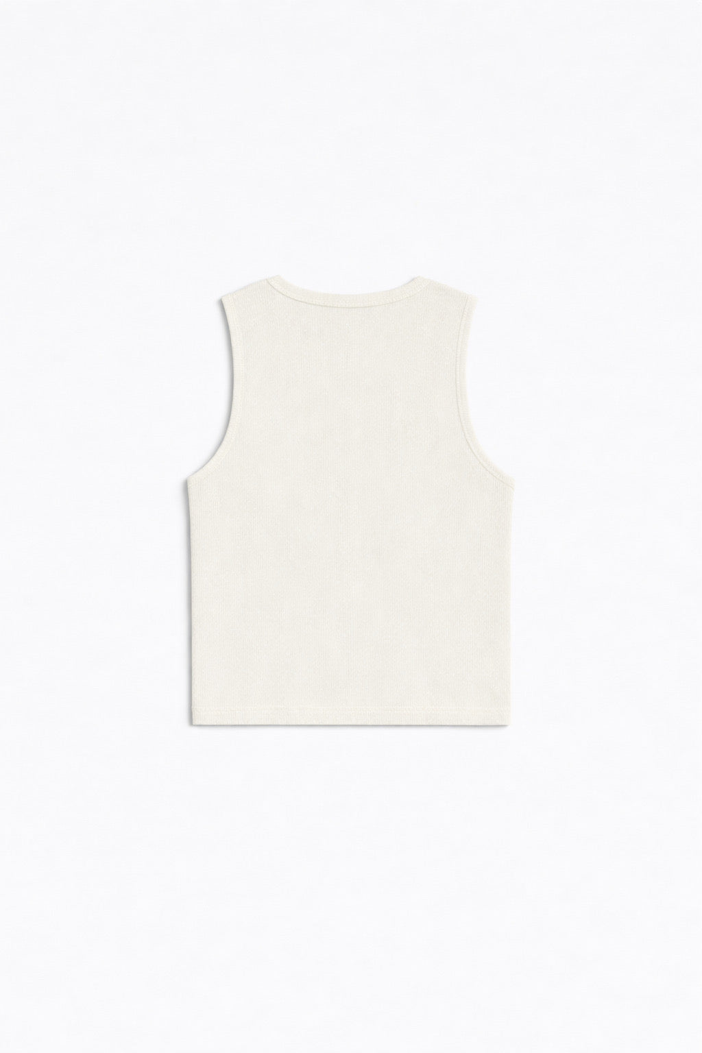 White Ribbed Tank Top