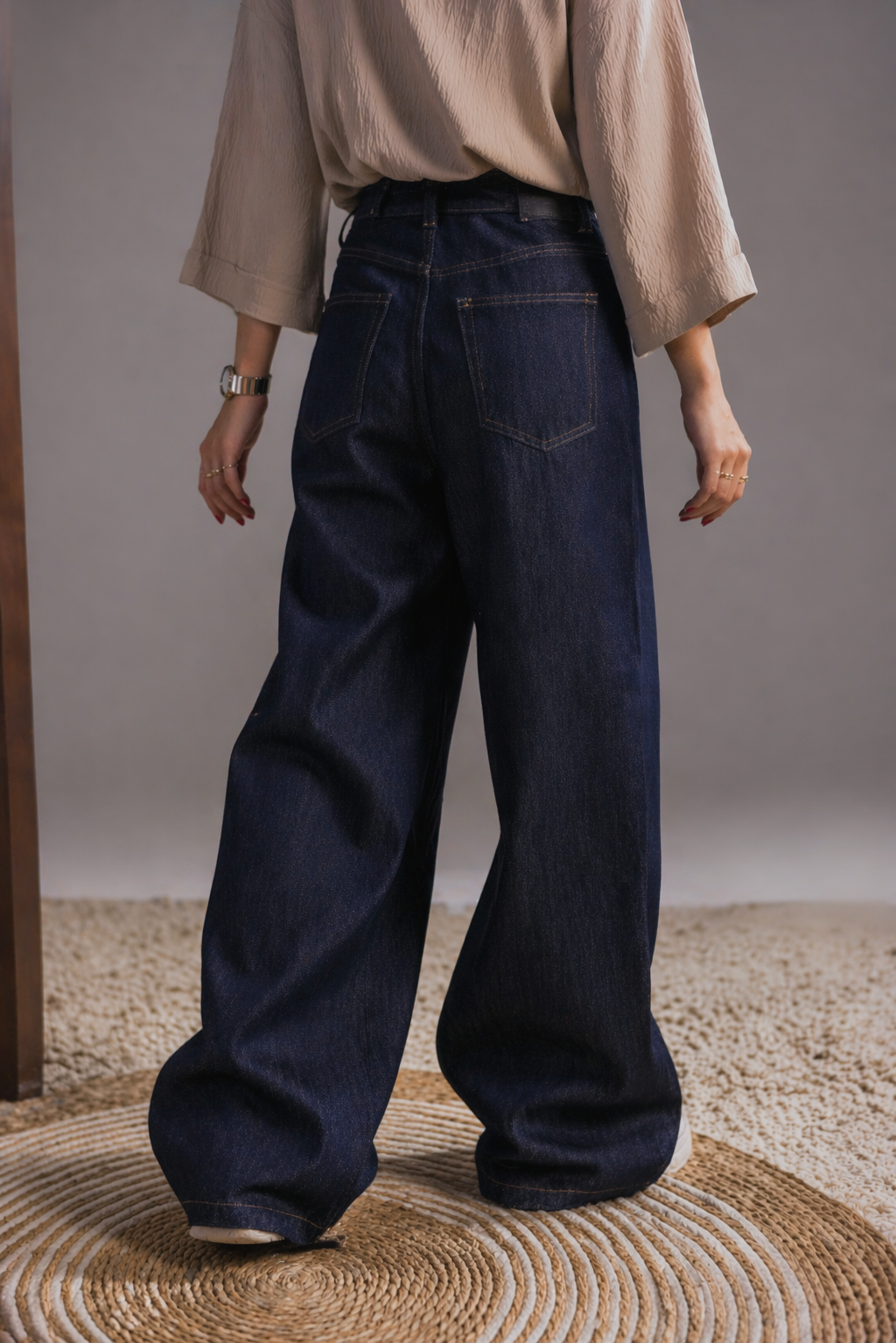 Indigo Blue Wide Leg Jeans