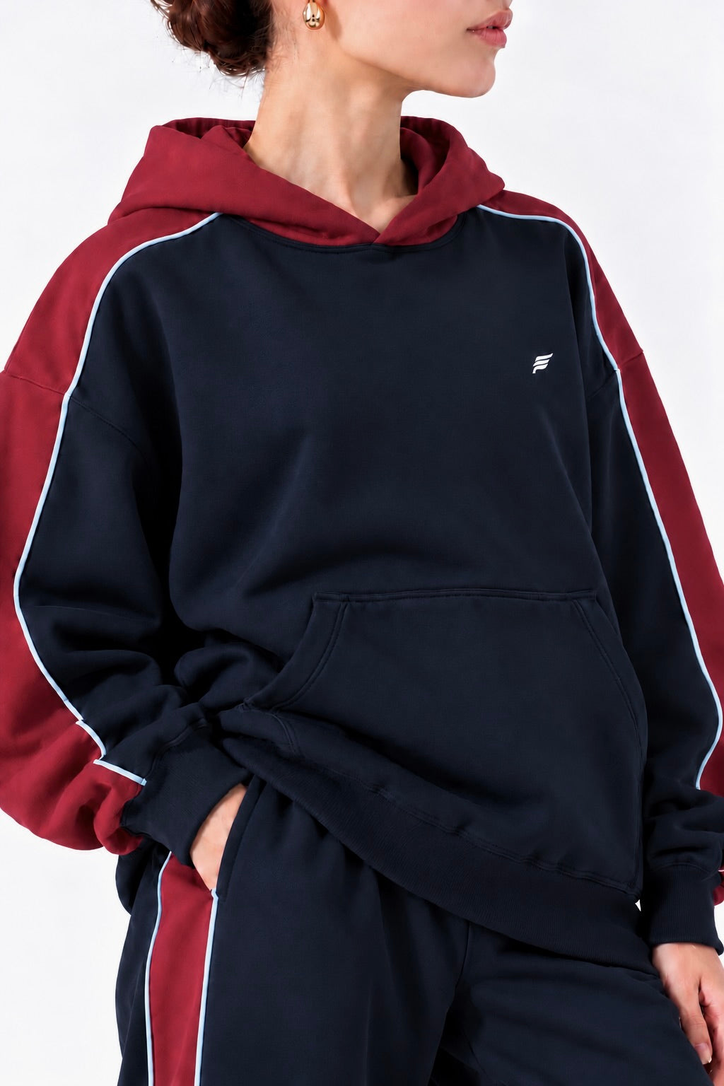 Navy Burgundy Coordset