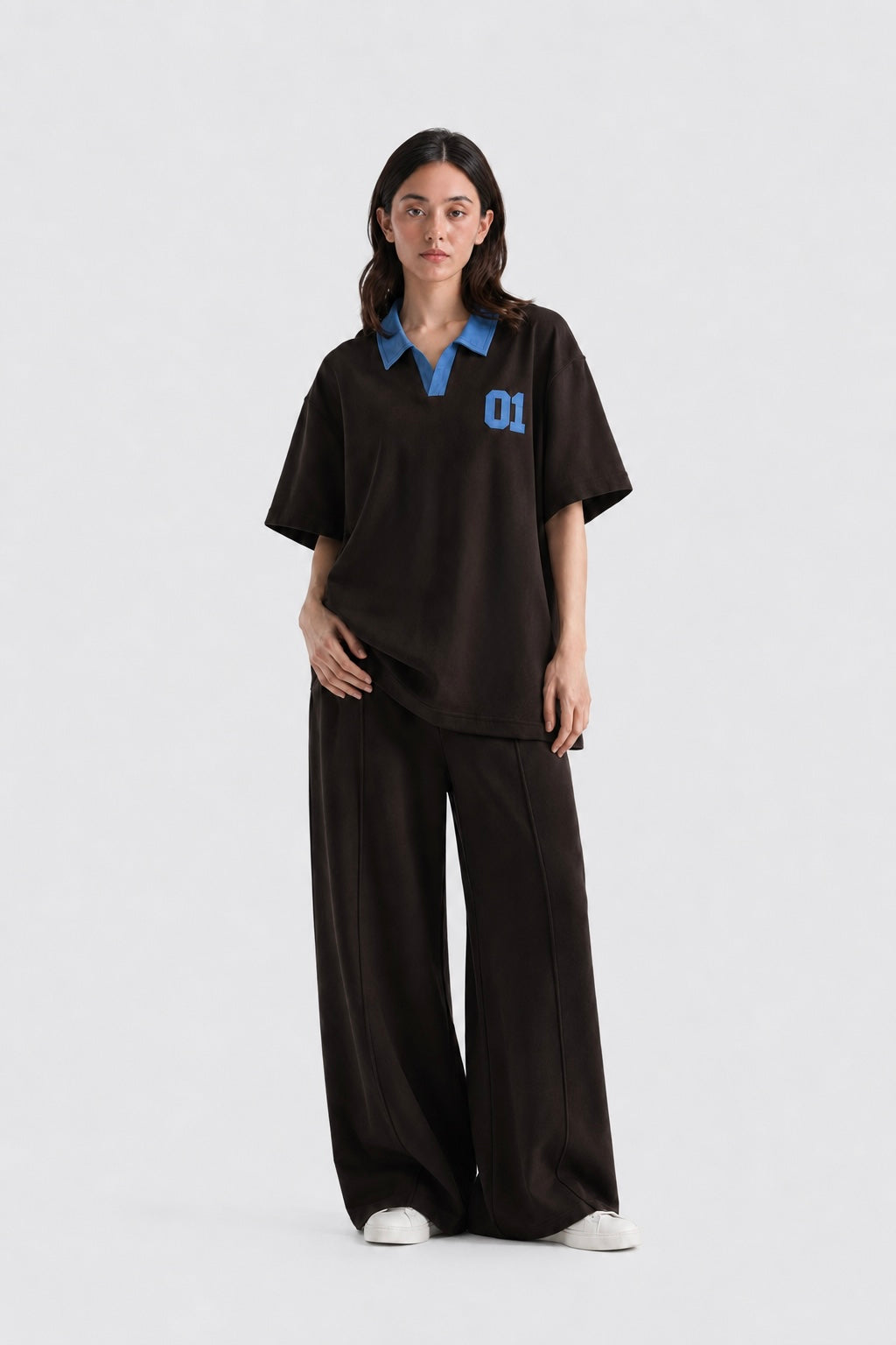 Brown Denim Coord Set