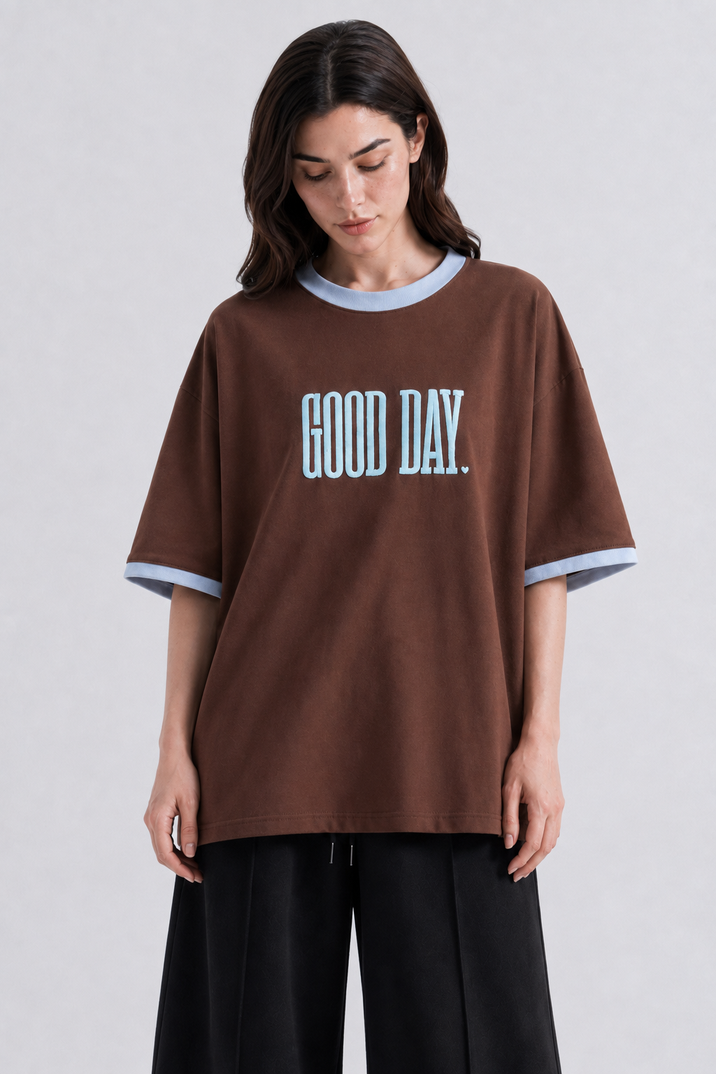 Brown Printed Tee