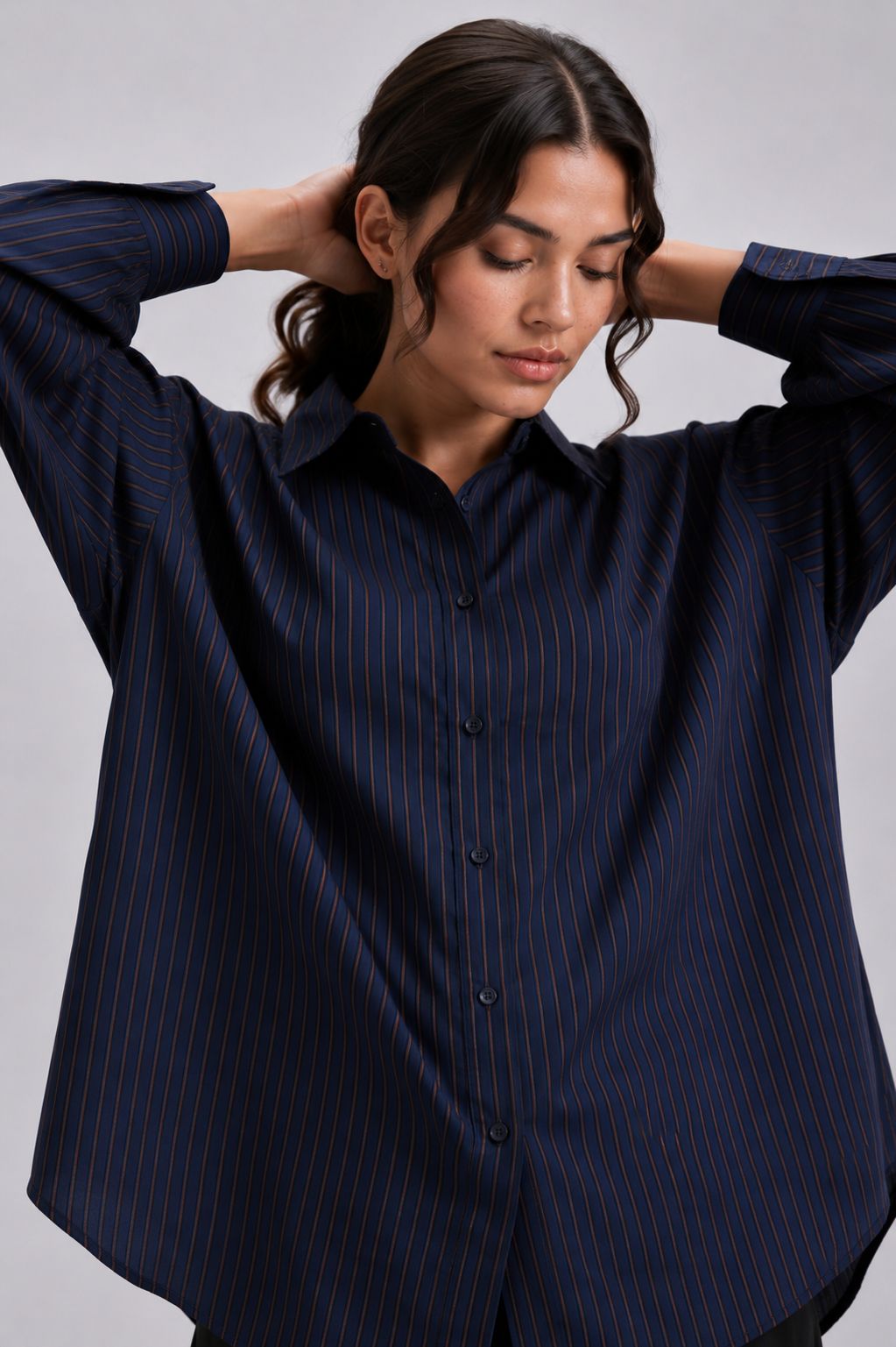 Golden Navy Stripe Shirt