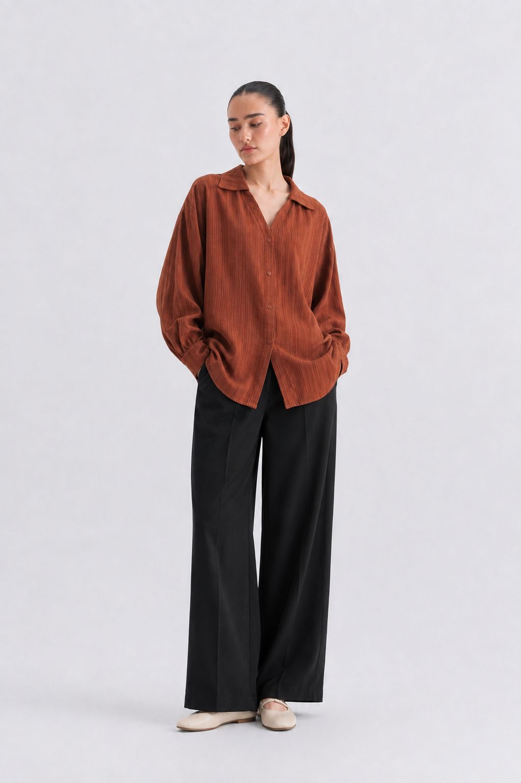 Rust Brown Camp Shirt