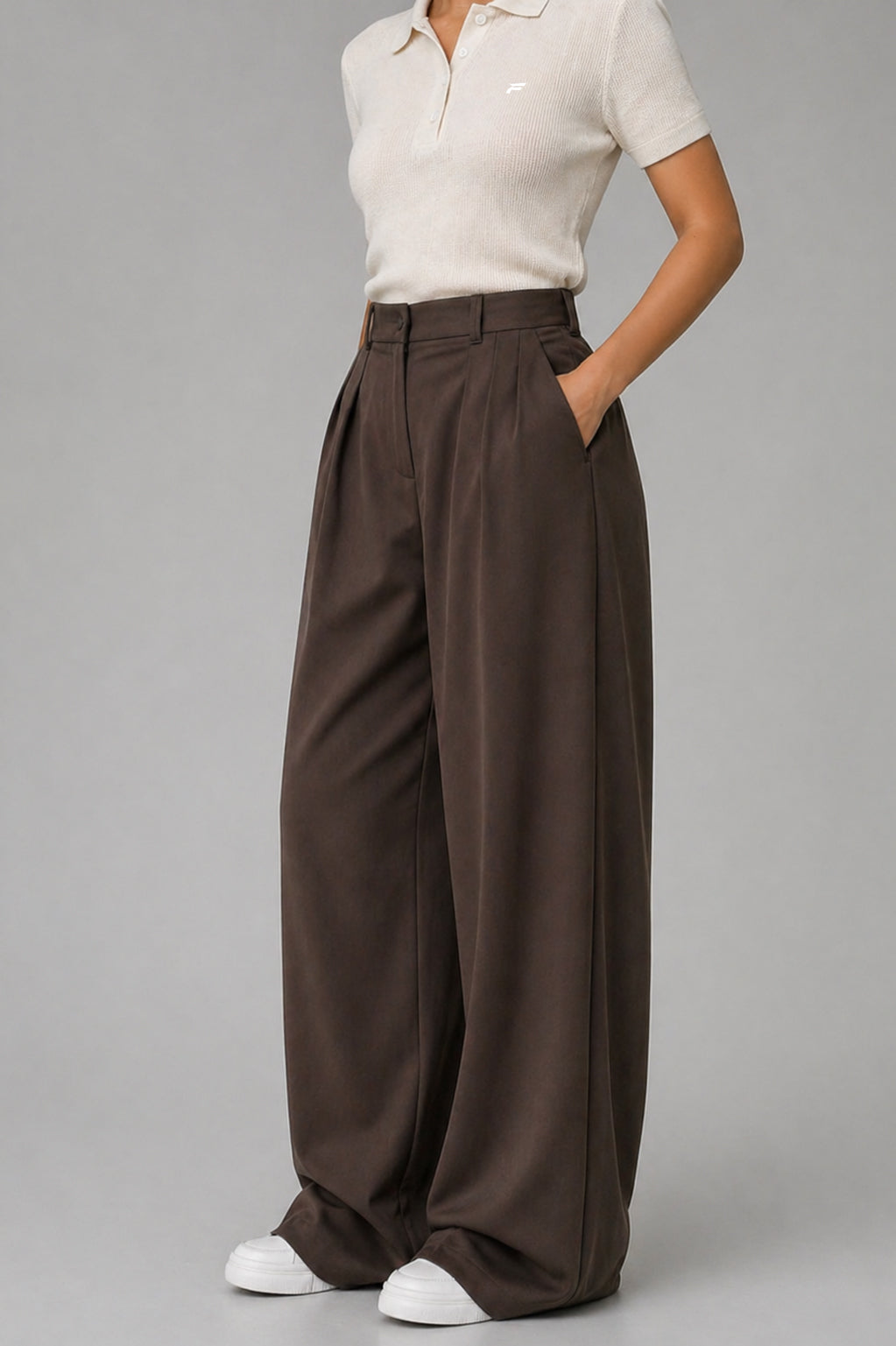 Dark Brown Tailored Pants