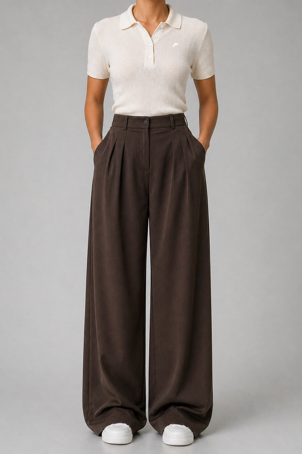 Dark Brown Tailored Pants