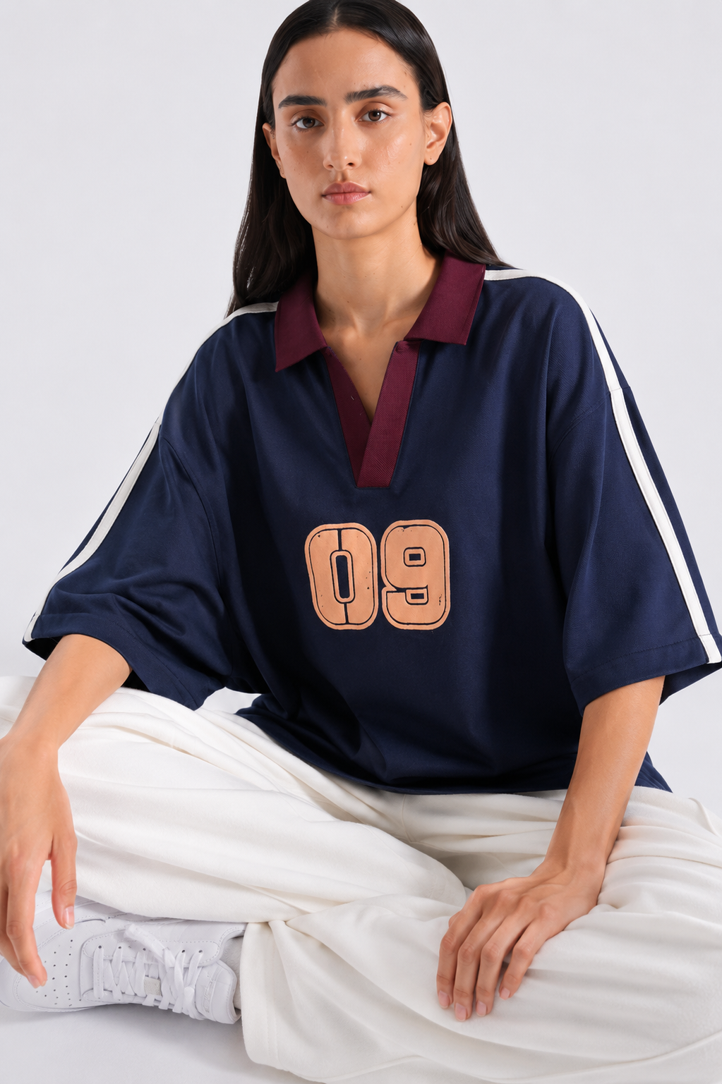 Dark Navy Oversized Polo