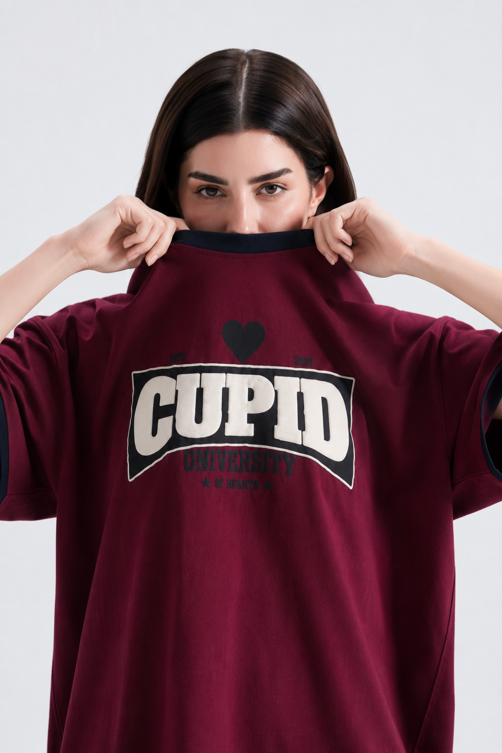 Burgundy Oversized Tee